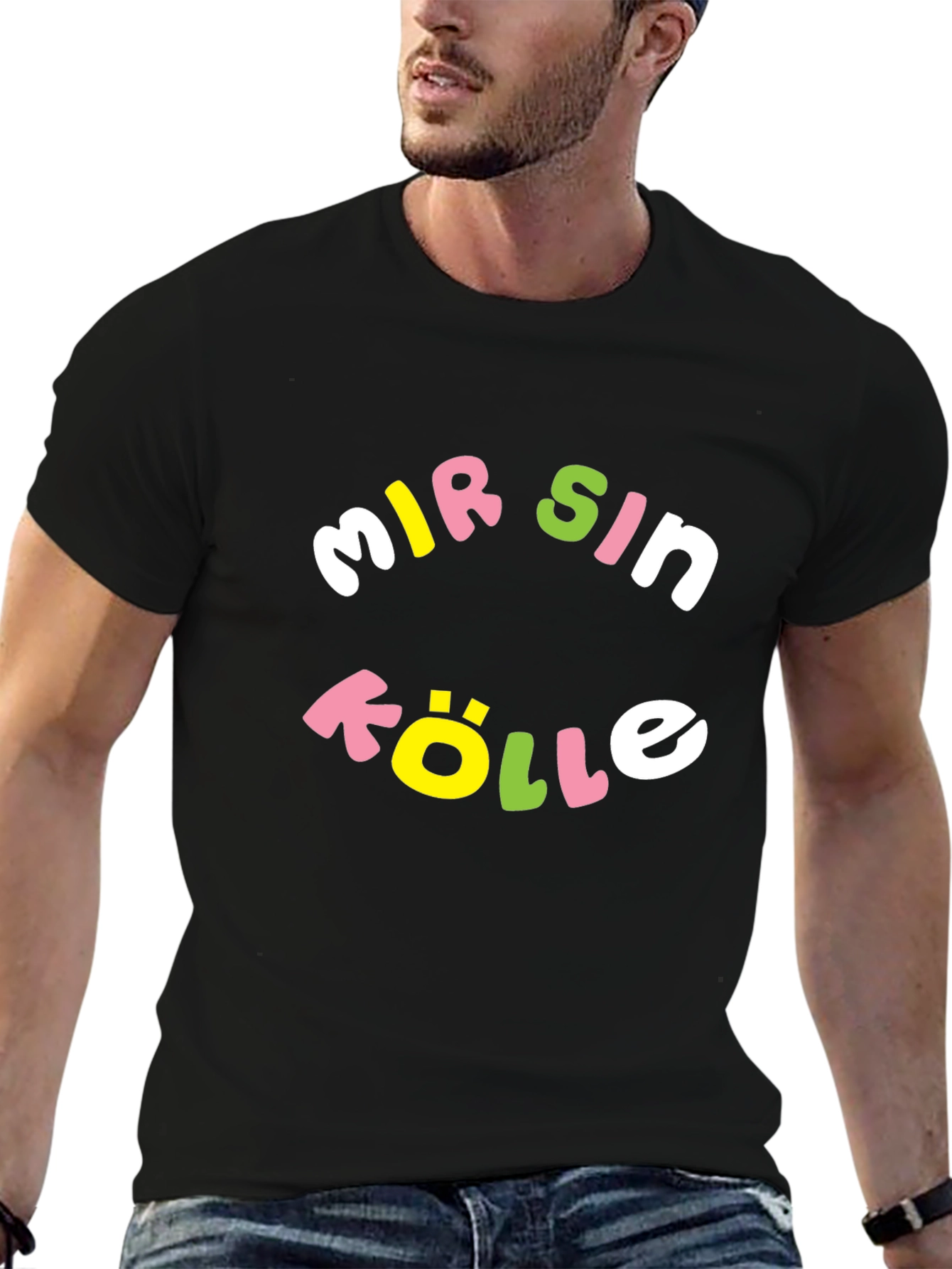 Black Mir Sin Kölle Graphic Tee - Black Cotton T-Shirt view 6