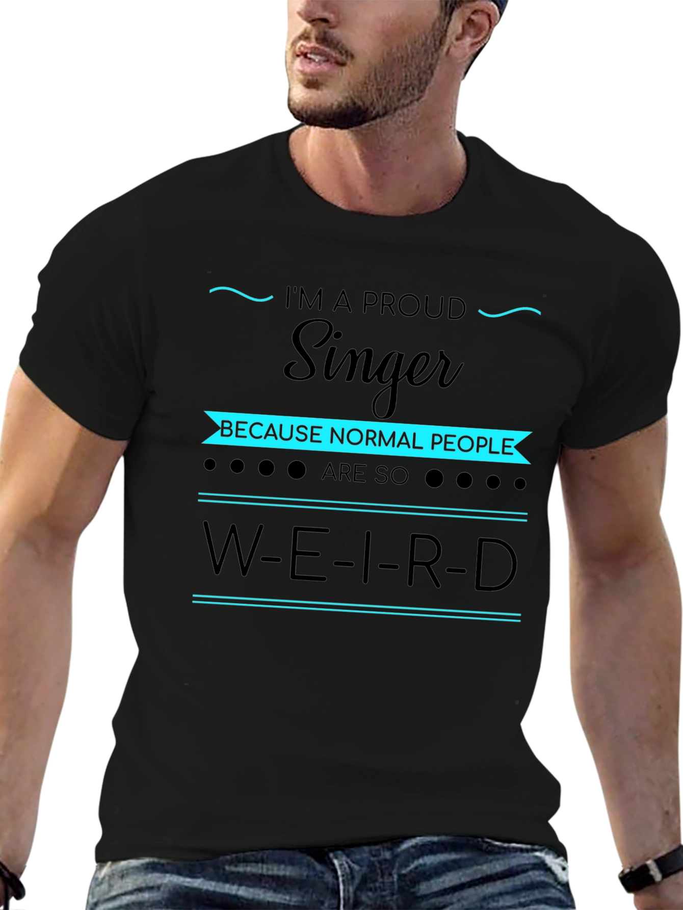 Black Proud Singer T-Shirt - Unique Gift for Musicians view 6