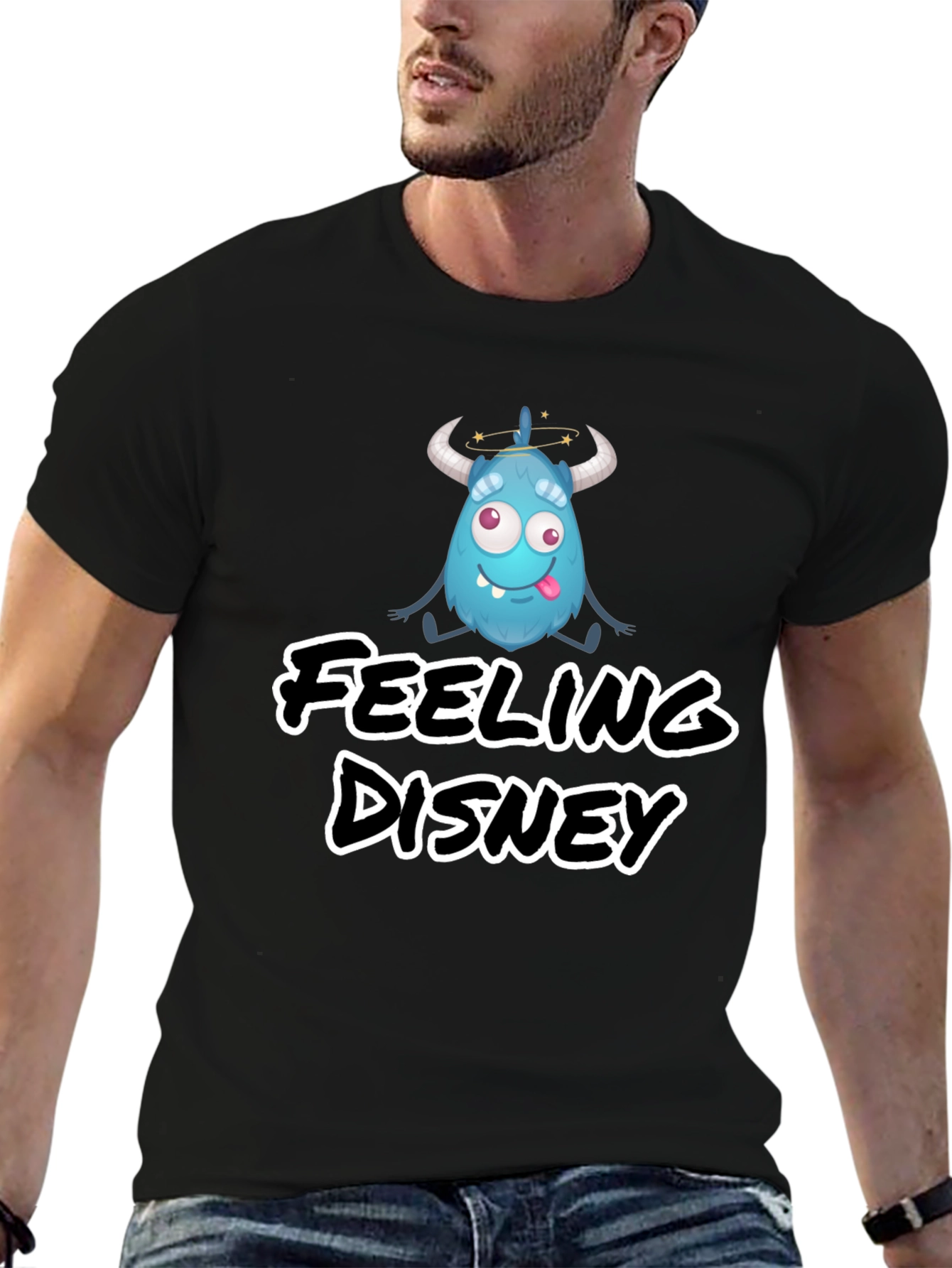 Black Feeling Disney Black T-Shirt view 6