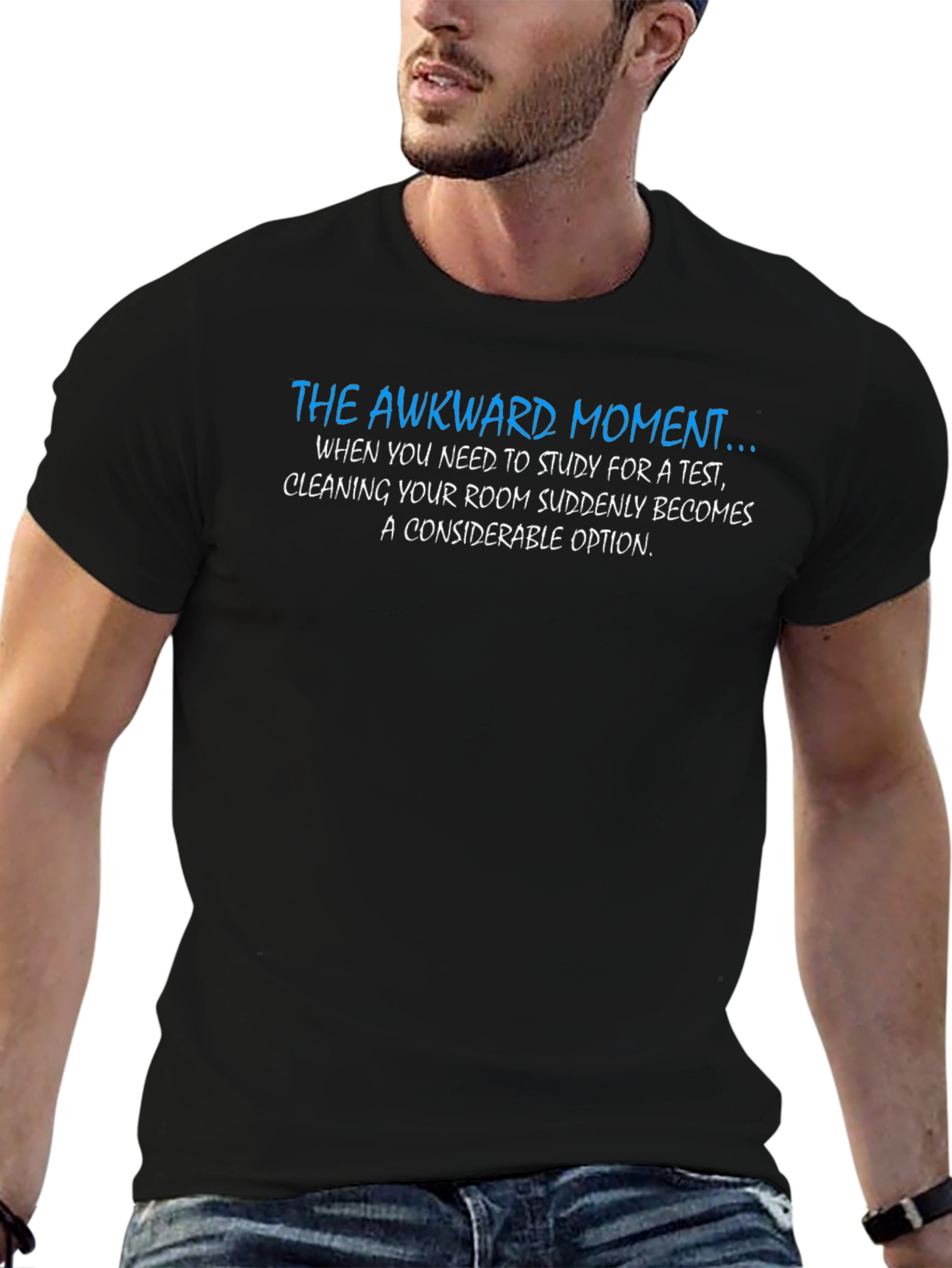 Black Awkward Moment Study T-Shirt view 6