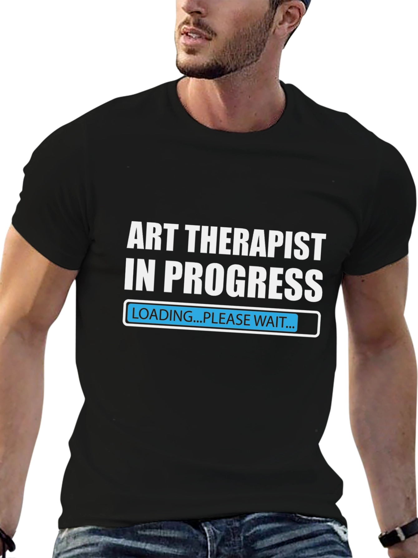 Black Art Therapist In Progress T-Shirt view 6
