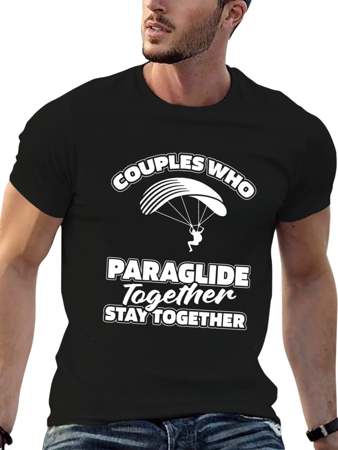 Black Couples Who Paraglide Together T-Shirt view 6
