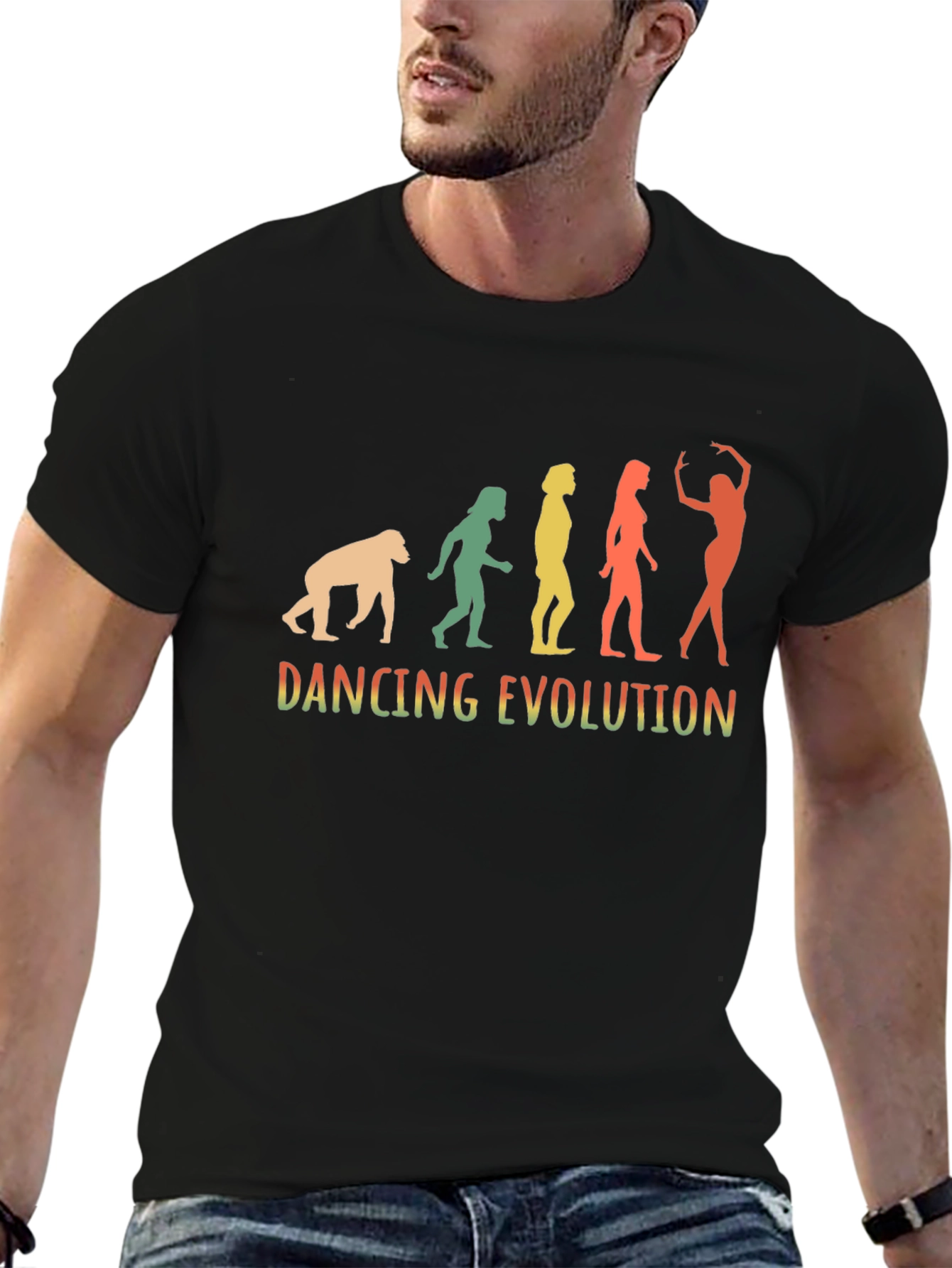 Black Dancing Evolution Graphic Tee - Unisex view 6