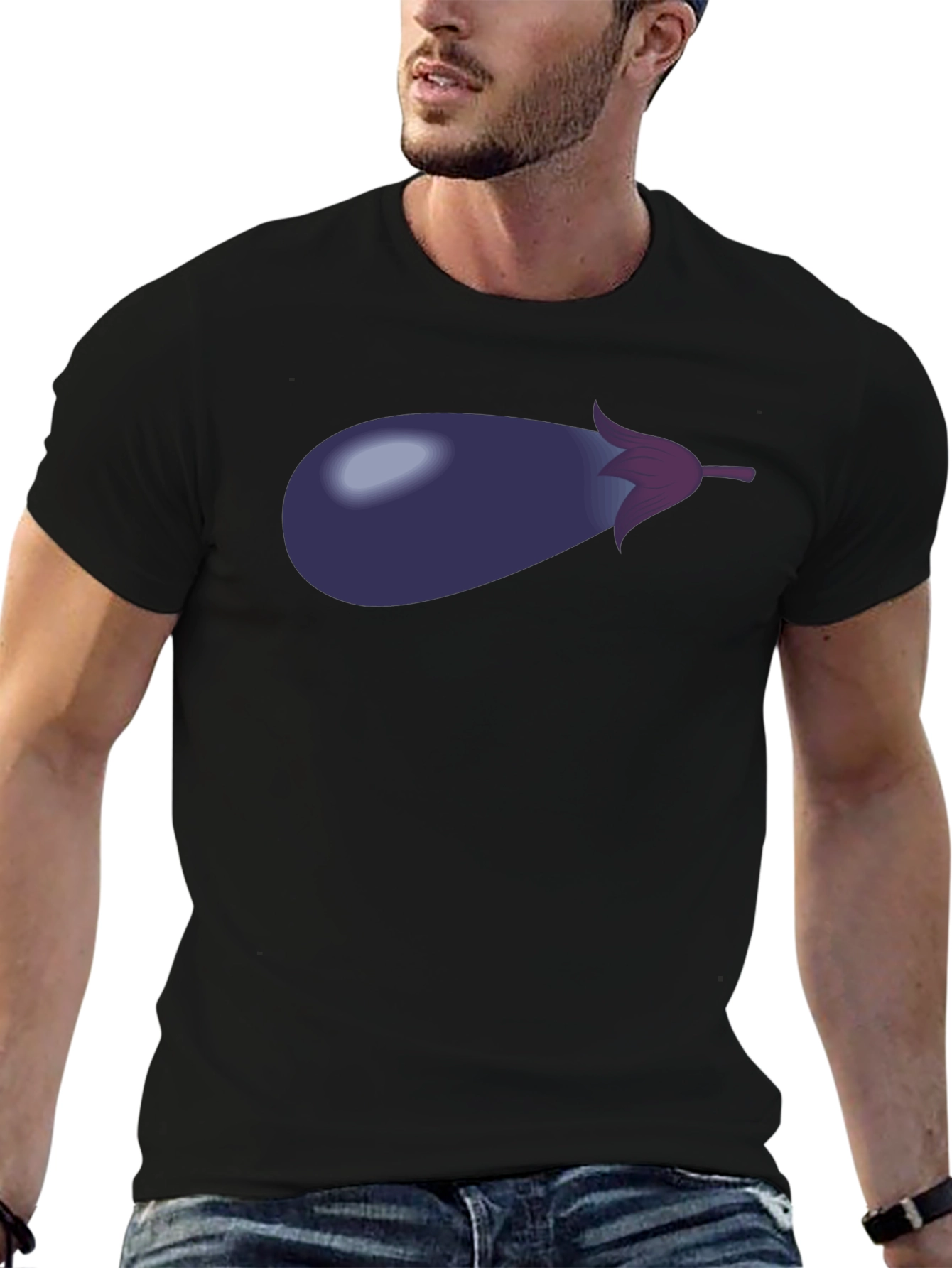 Eggplant Graphic T-Shirt - Casual Style - 6