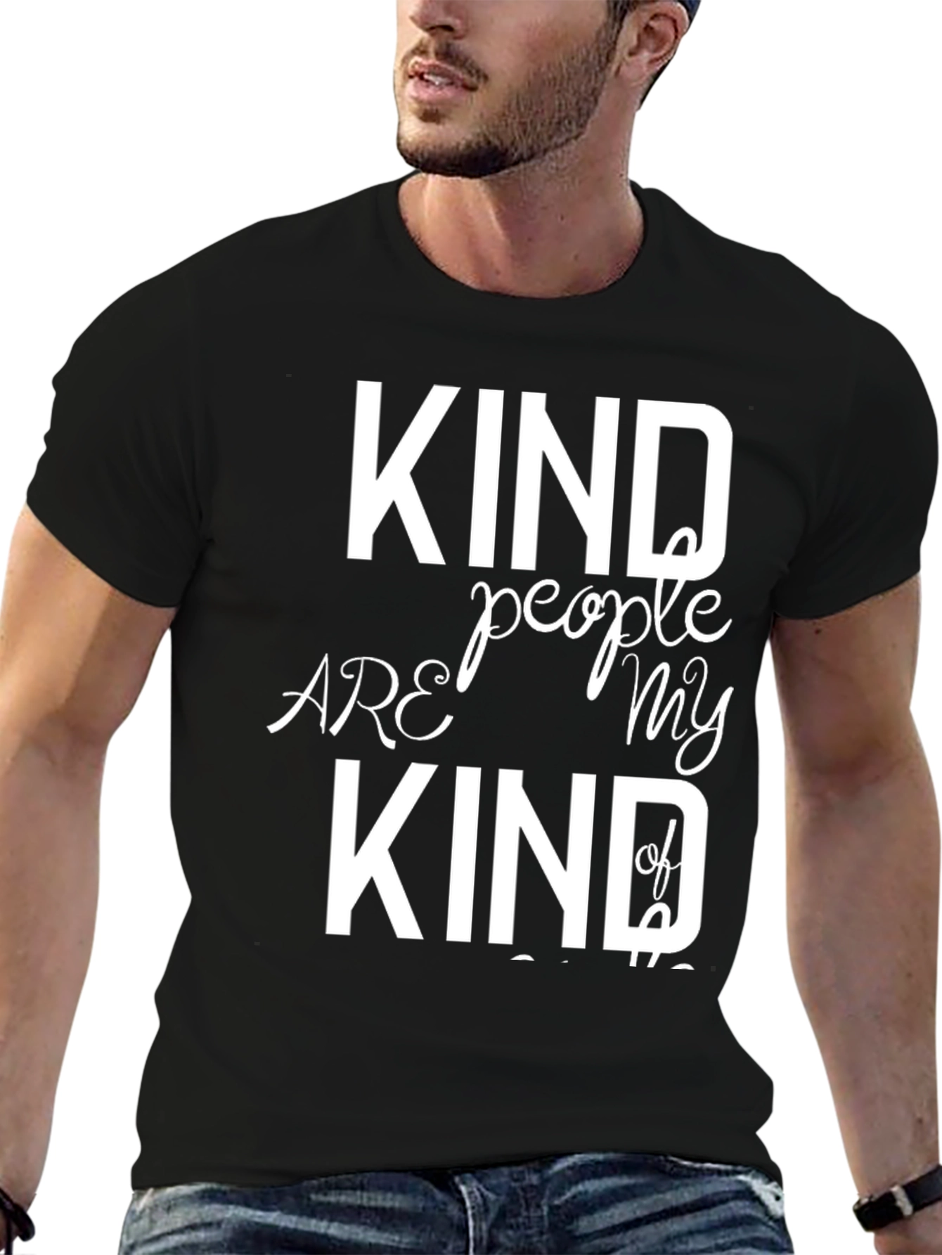 Black Kind People T-Shirt: Positive Vibes & Comfortable Style view 6