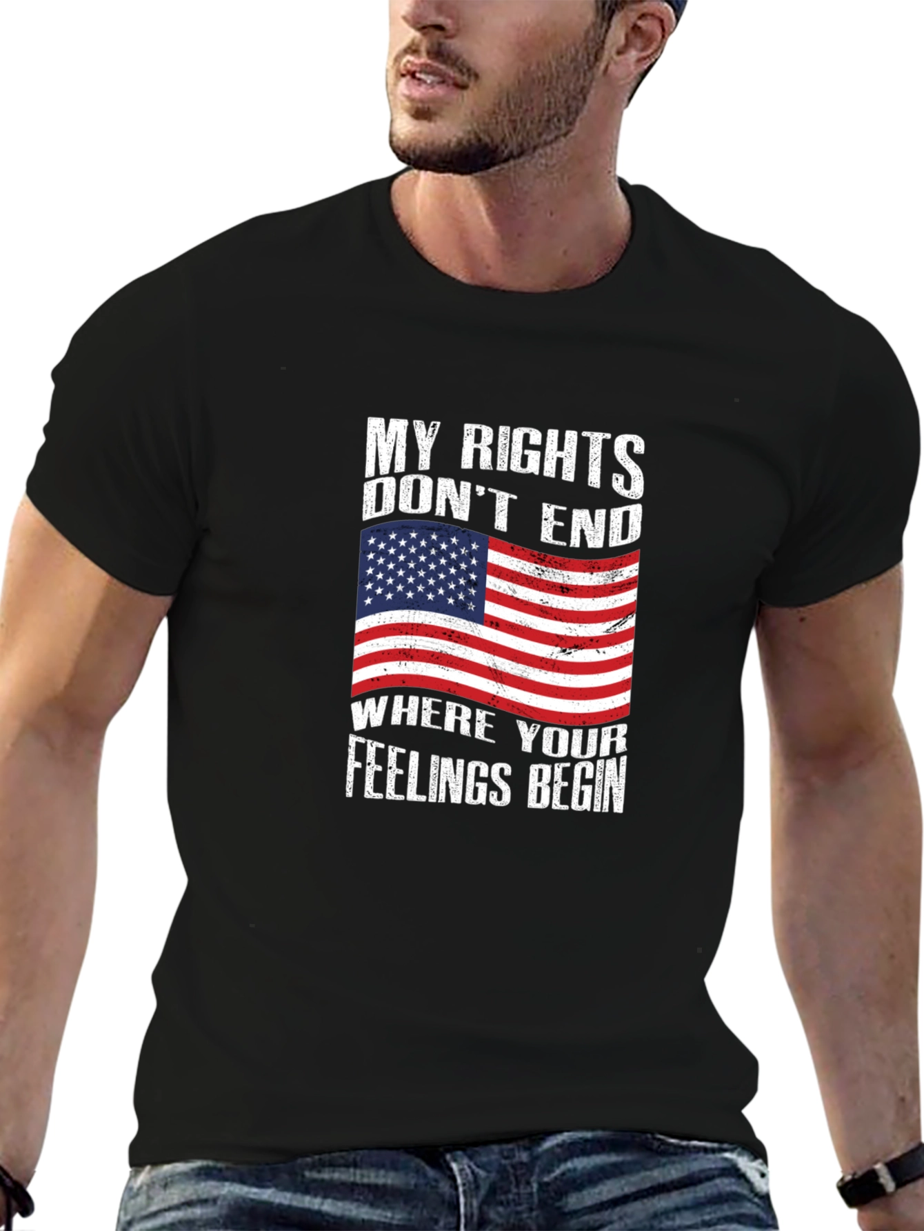 Black My Rights Don't End T-Shirt view 6