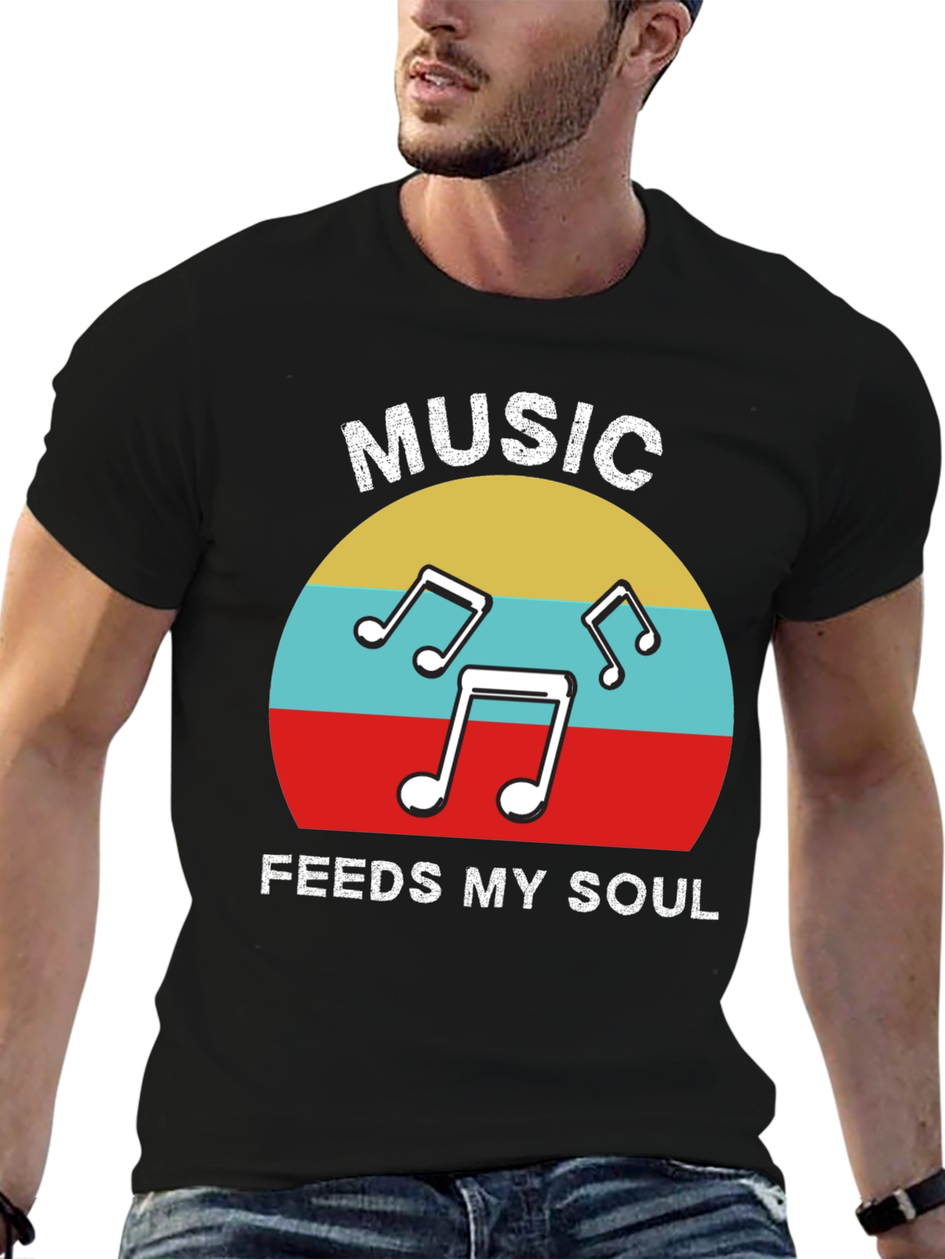 Black Music Feeds My Soul Graphic Tee view 6