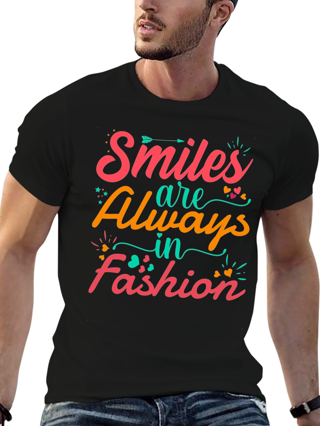 Black Smiles Are Always in Fashion Graphic T-Shirt view 6
