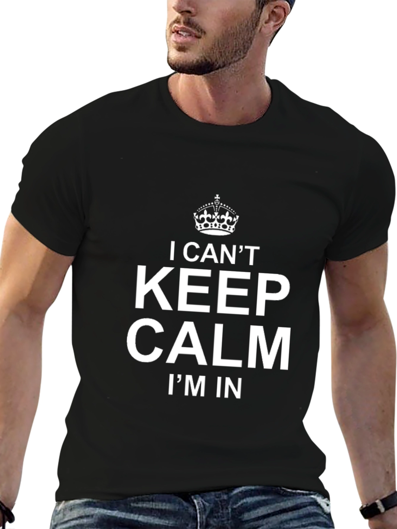 Black I Can't Keep Calm T-Shirt - Funny Graphic Tee view 6