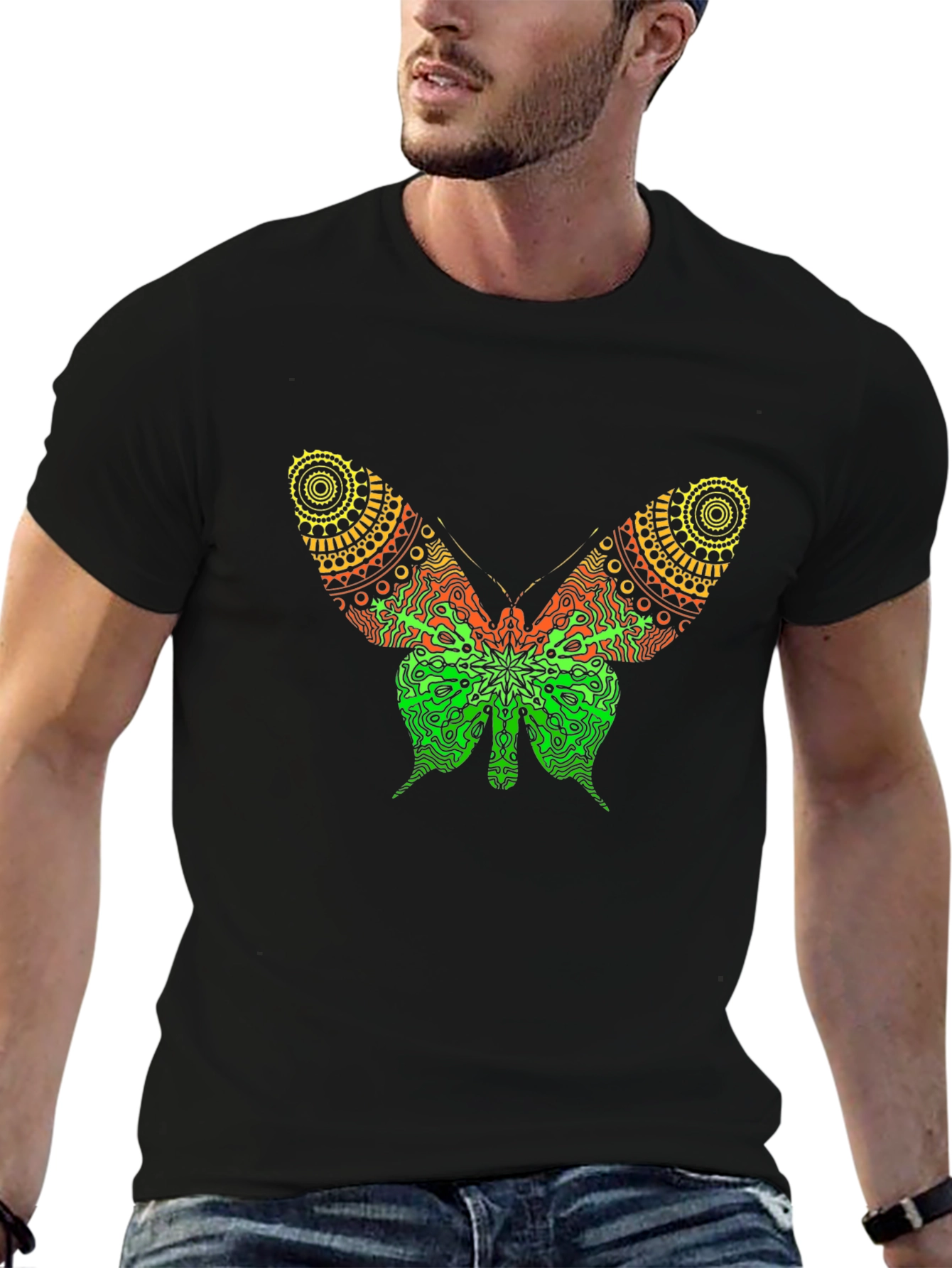 Black Butterfly Graphic T-Shirt - Bold Statement Tee view 6