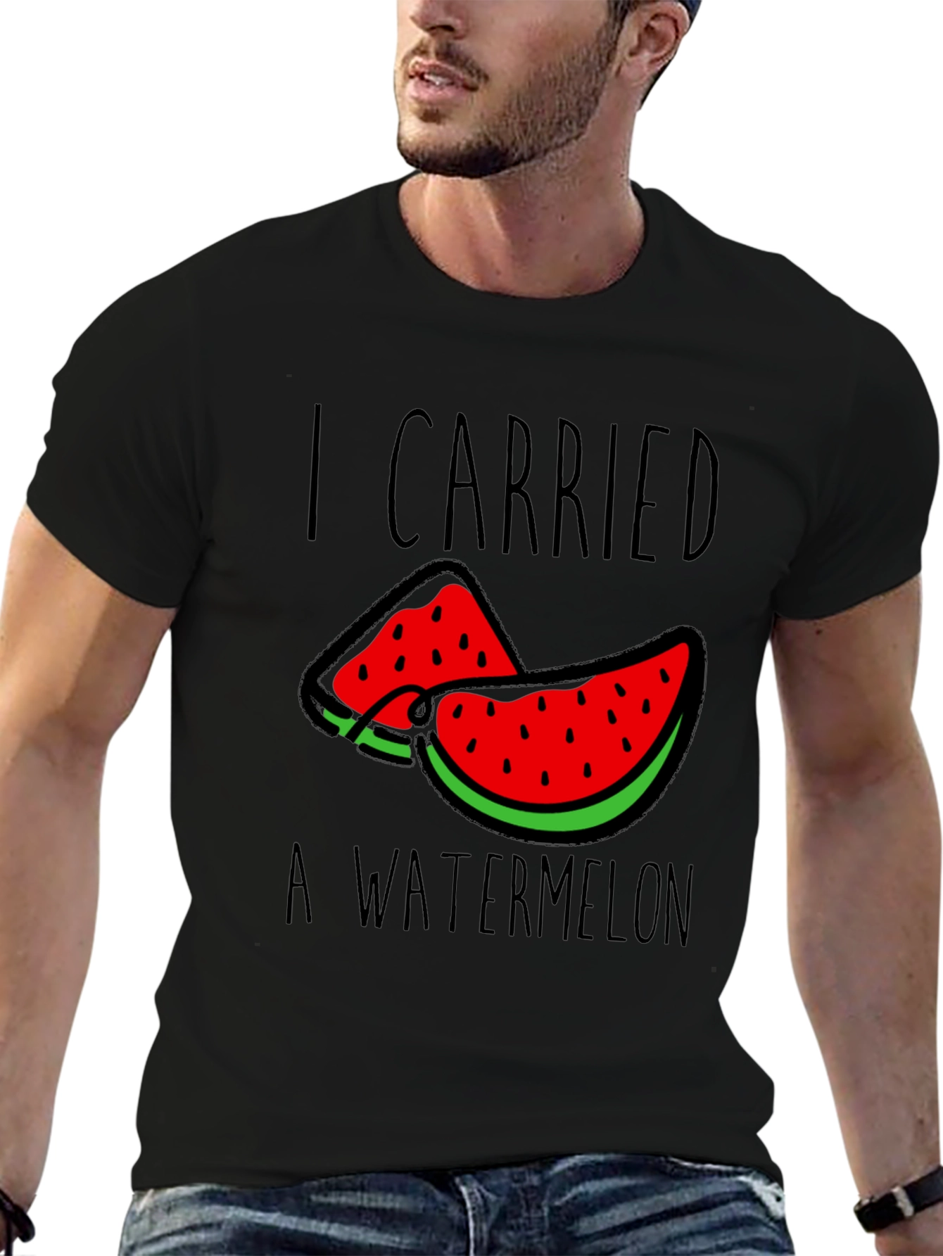 Black I Carried a Watermelon Graphic Tee view 6