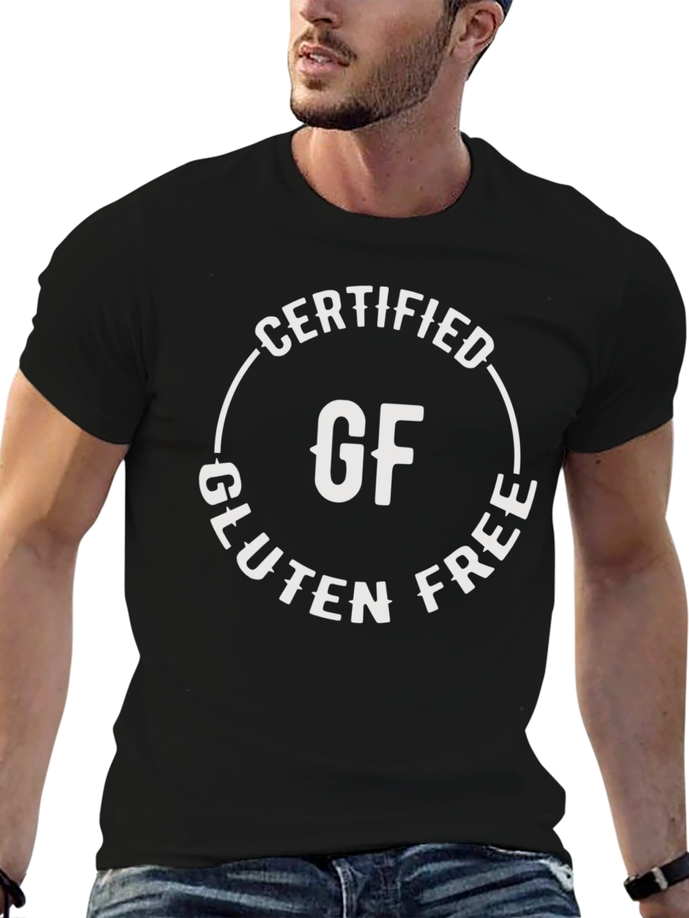 Black Certified GF Gluten Free Graphic Tee view 6