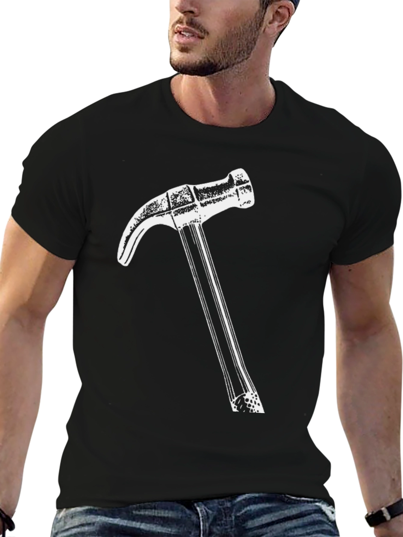 Black Hammer Graphic Tee - Black Cotton Blend view 6