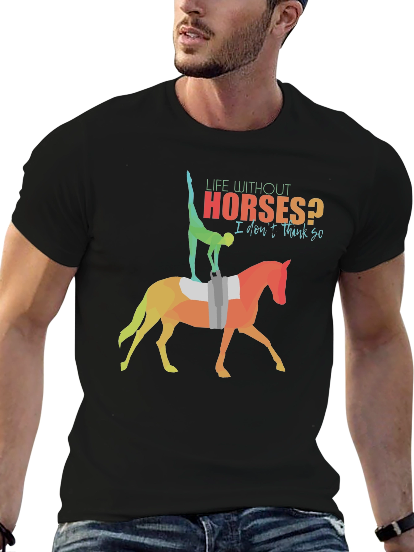 Black Life Without Horses? Graphic Tee view 6
