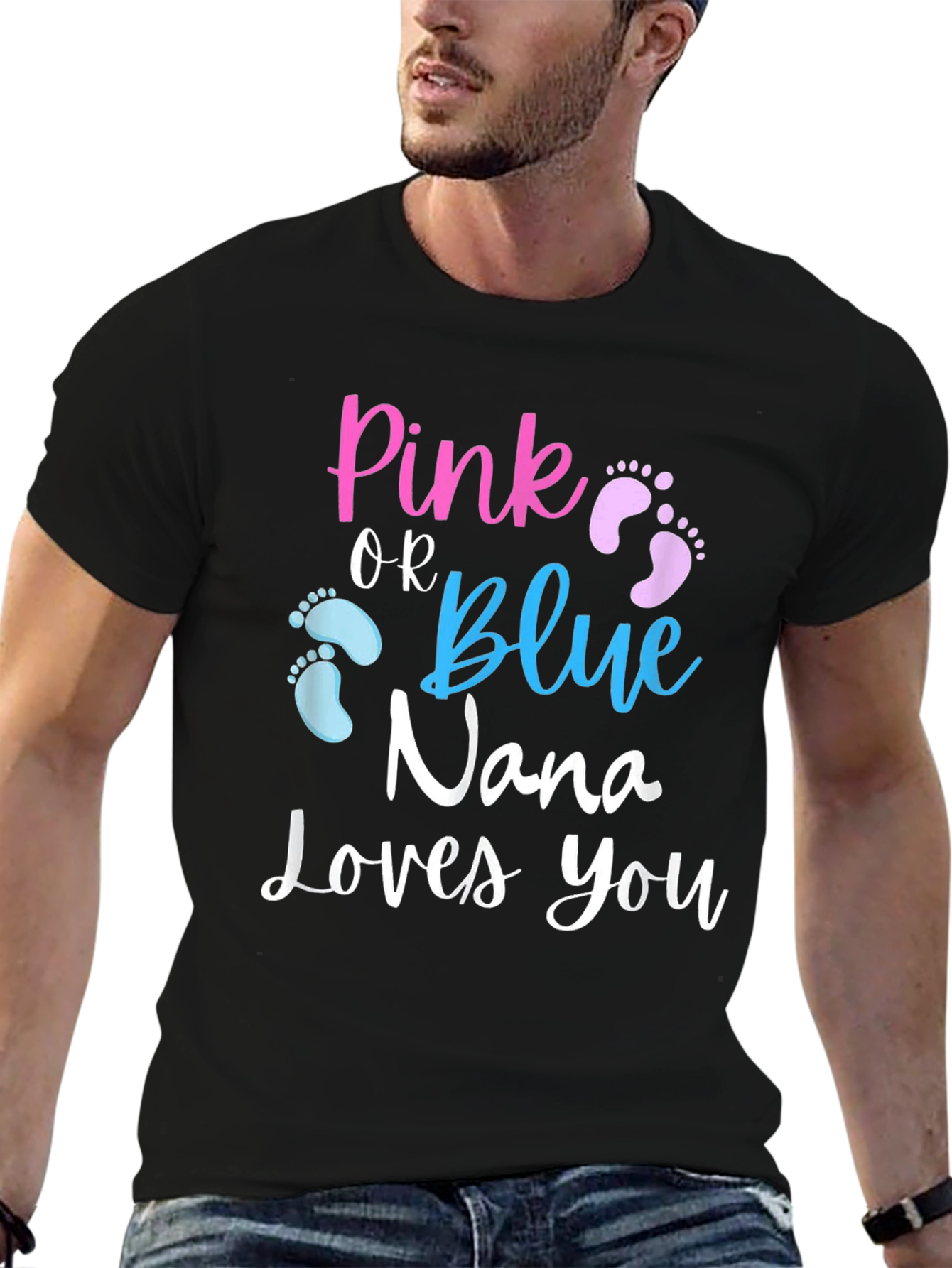 Pink or Blue Nana Loves You T-Shirt - 6
