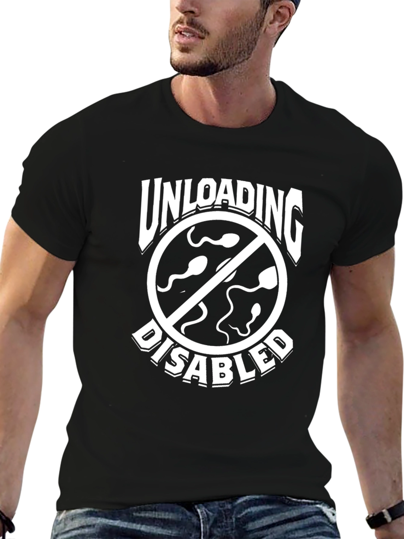Black Unloading Disabled Graphic T-Shirt view 6