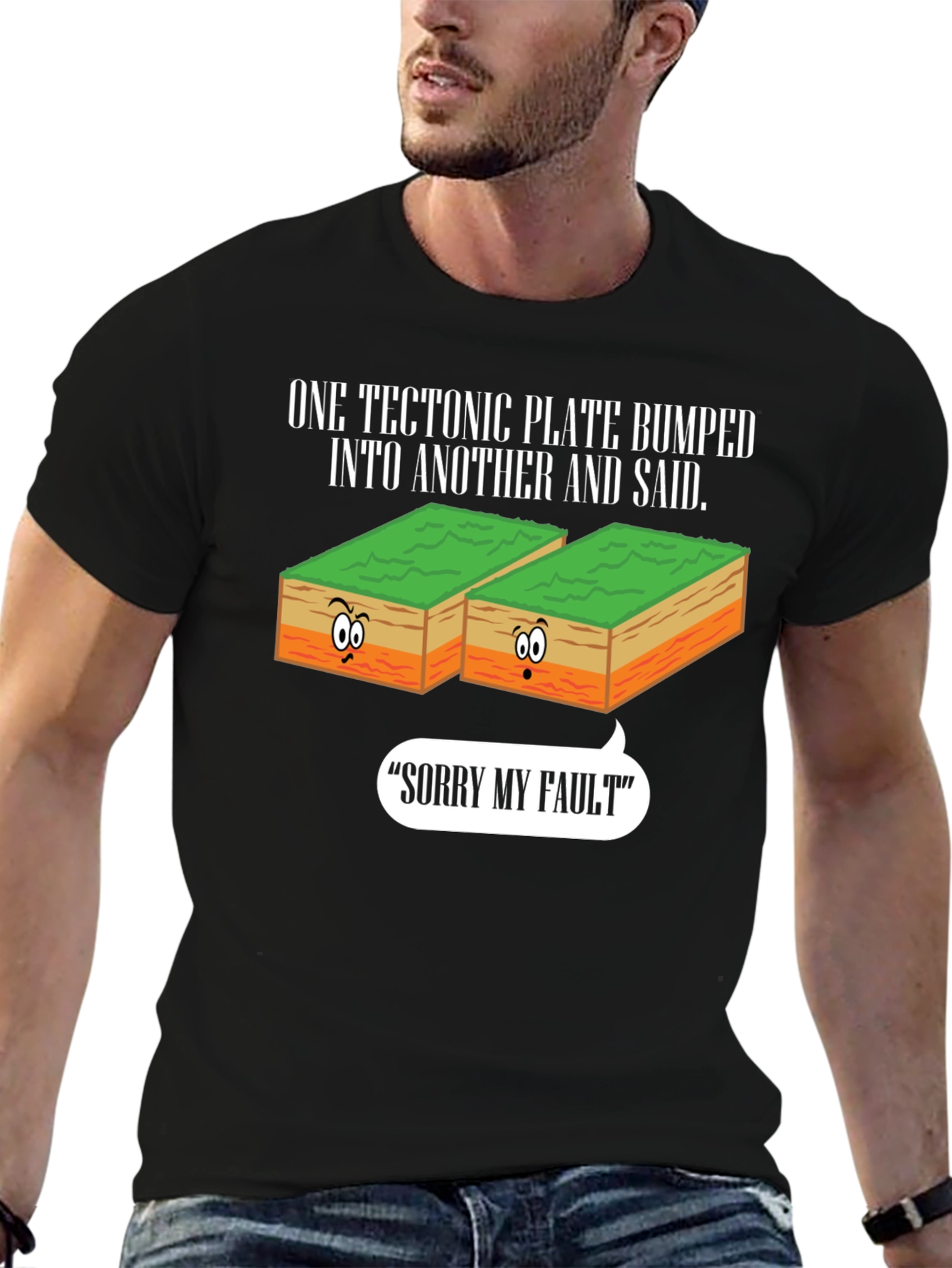 Black Funny Geology T-Shirt - Sorry My Fault view 6