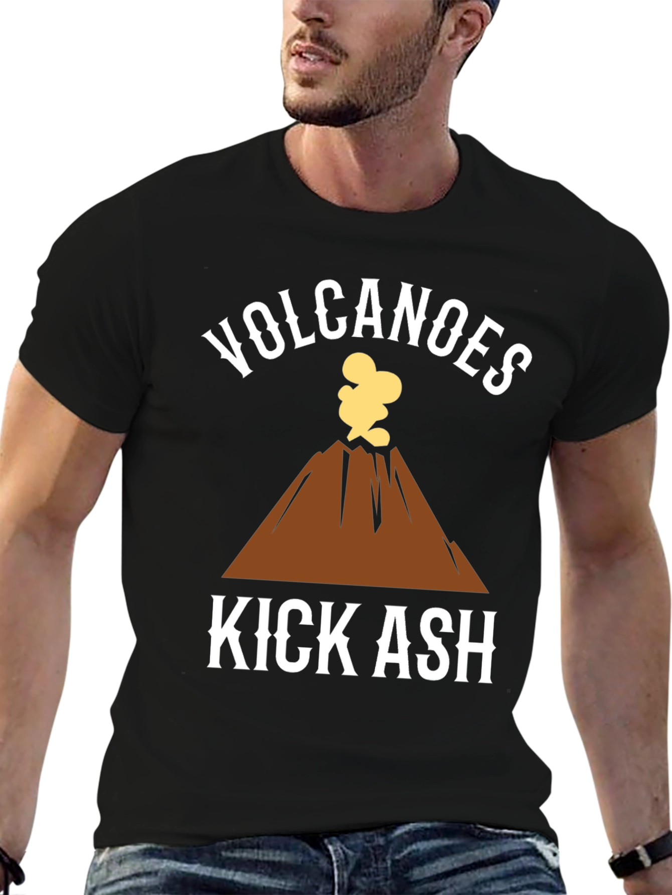 Black Volcanoes Kick Ash T-Shirt view 6