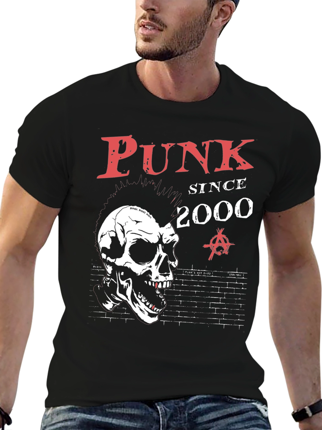 Black Punk Since 2000 Graphic T-Shirt view 6