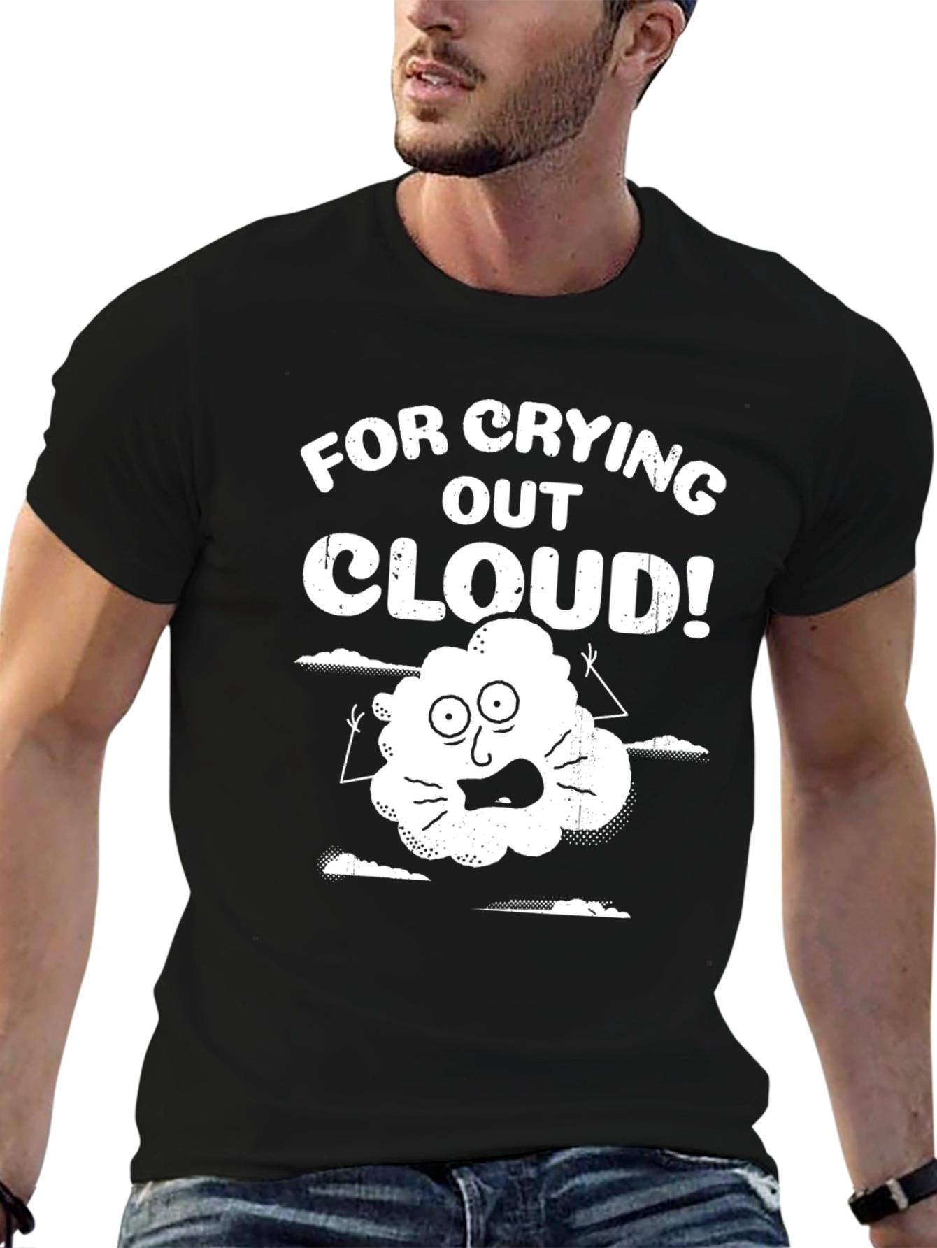 Black For Crying Out Cloud! Graphic T-Shirt view 6