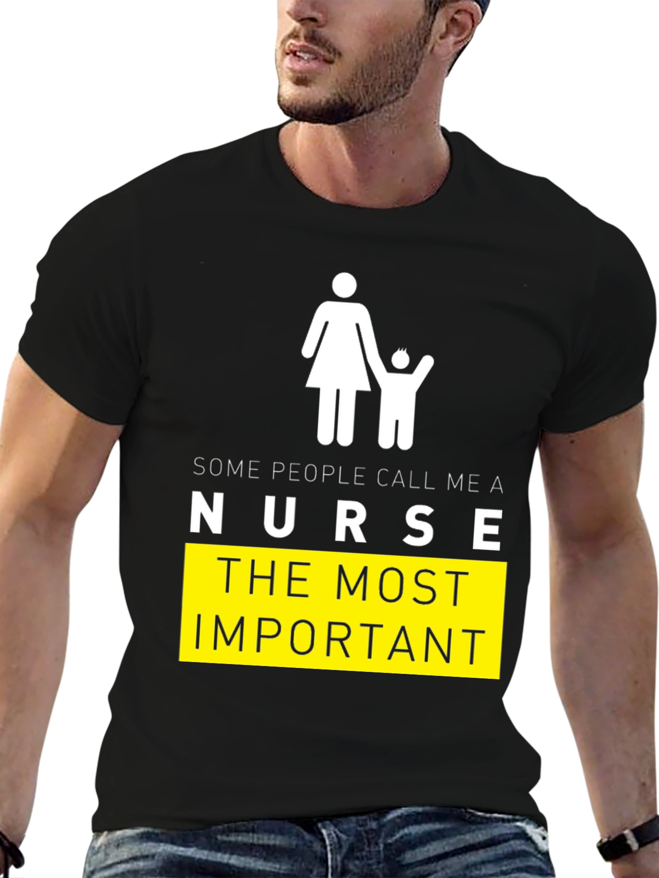 Black Nurse Graphic Tee - "Most Important" view 6