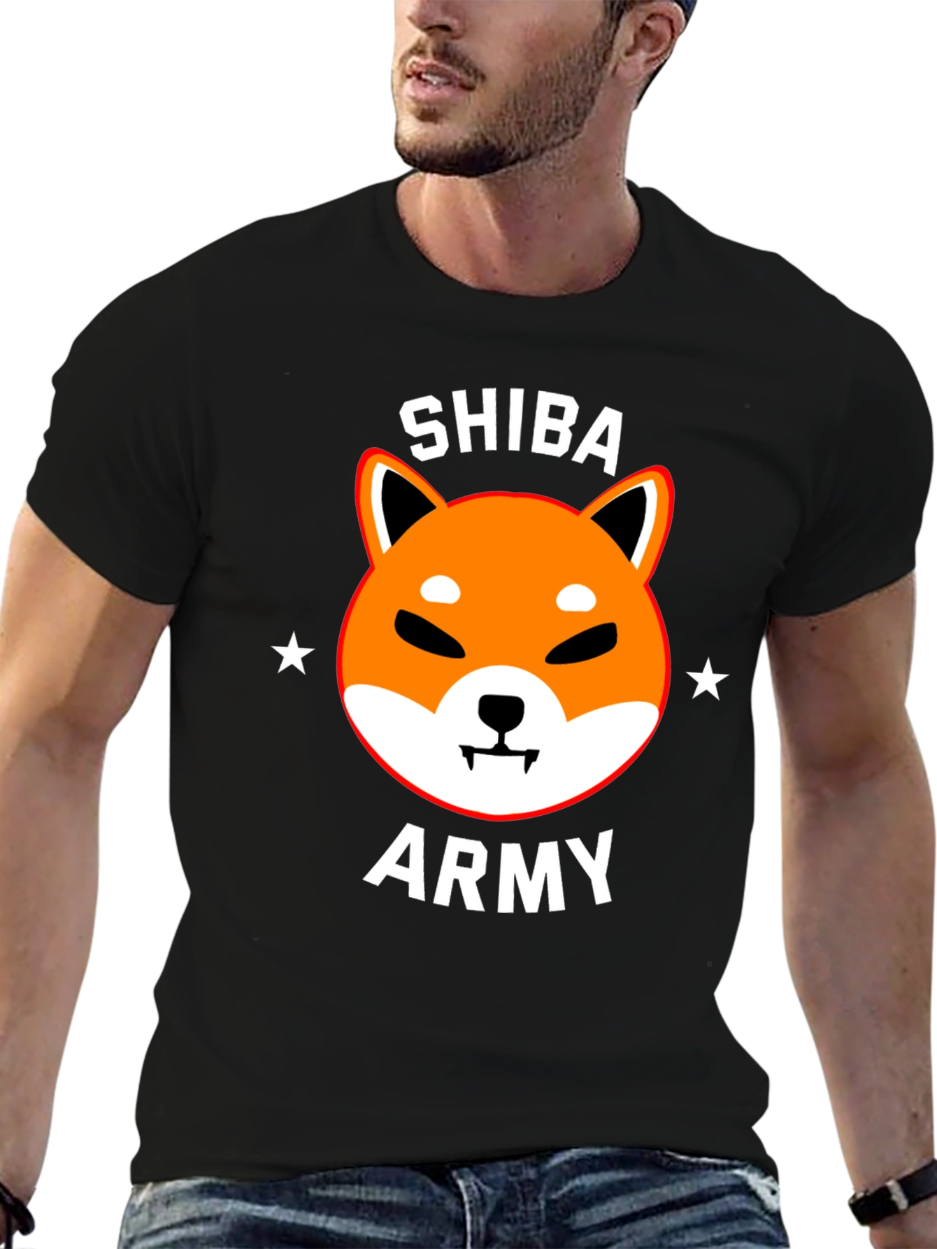 Black Shiba Army T-Shirt - Crypto Doge Meme Tee view 6