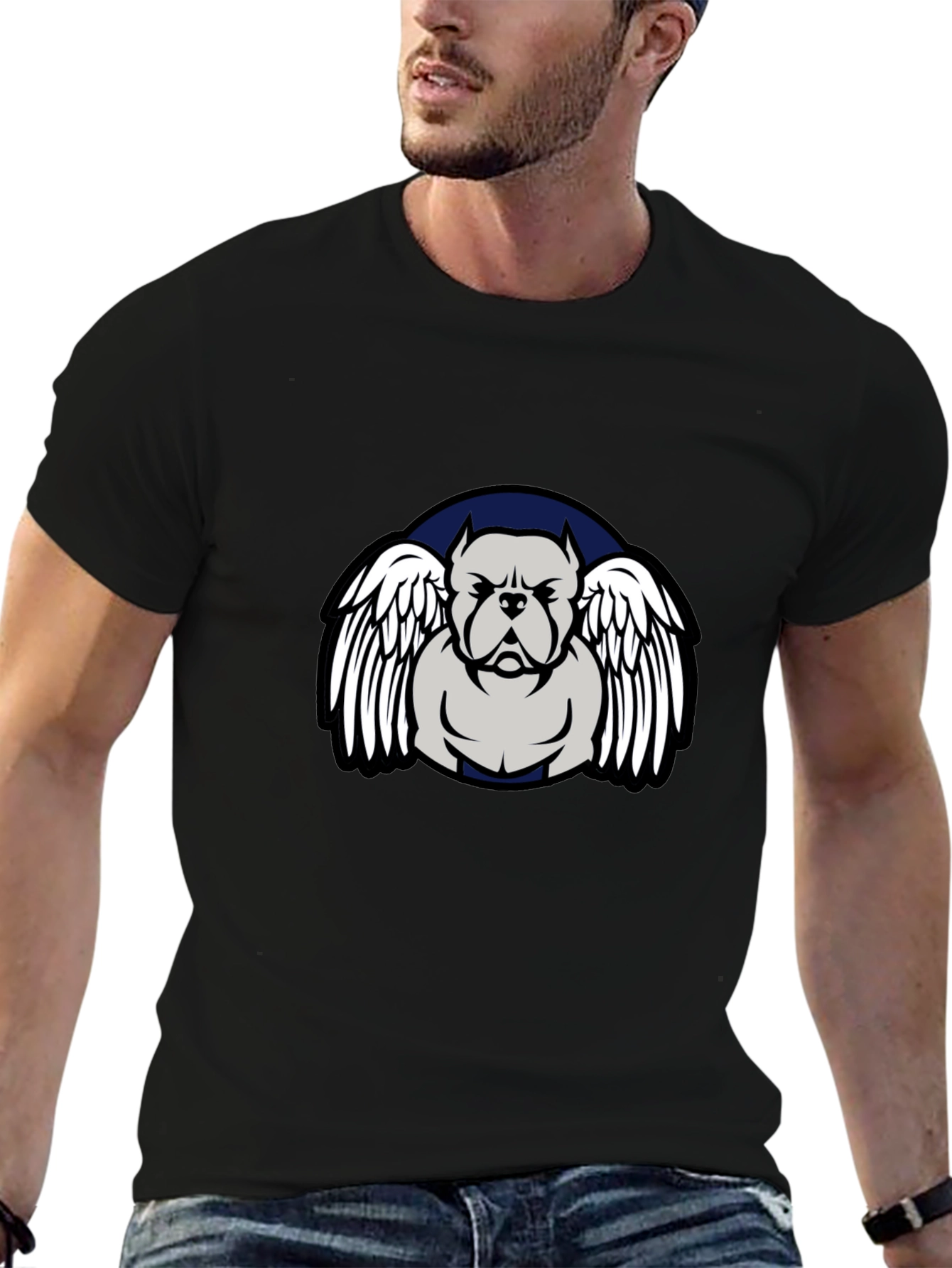 Pitbull Angel Wings Graphic T-Shirt - 6
