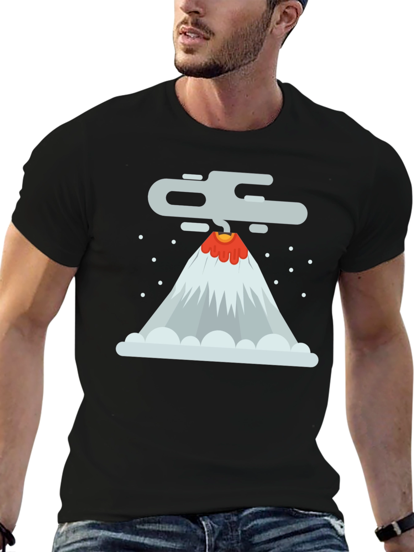 Black Volcano Graphic Tee - Erupting Style! view 6