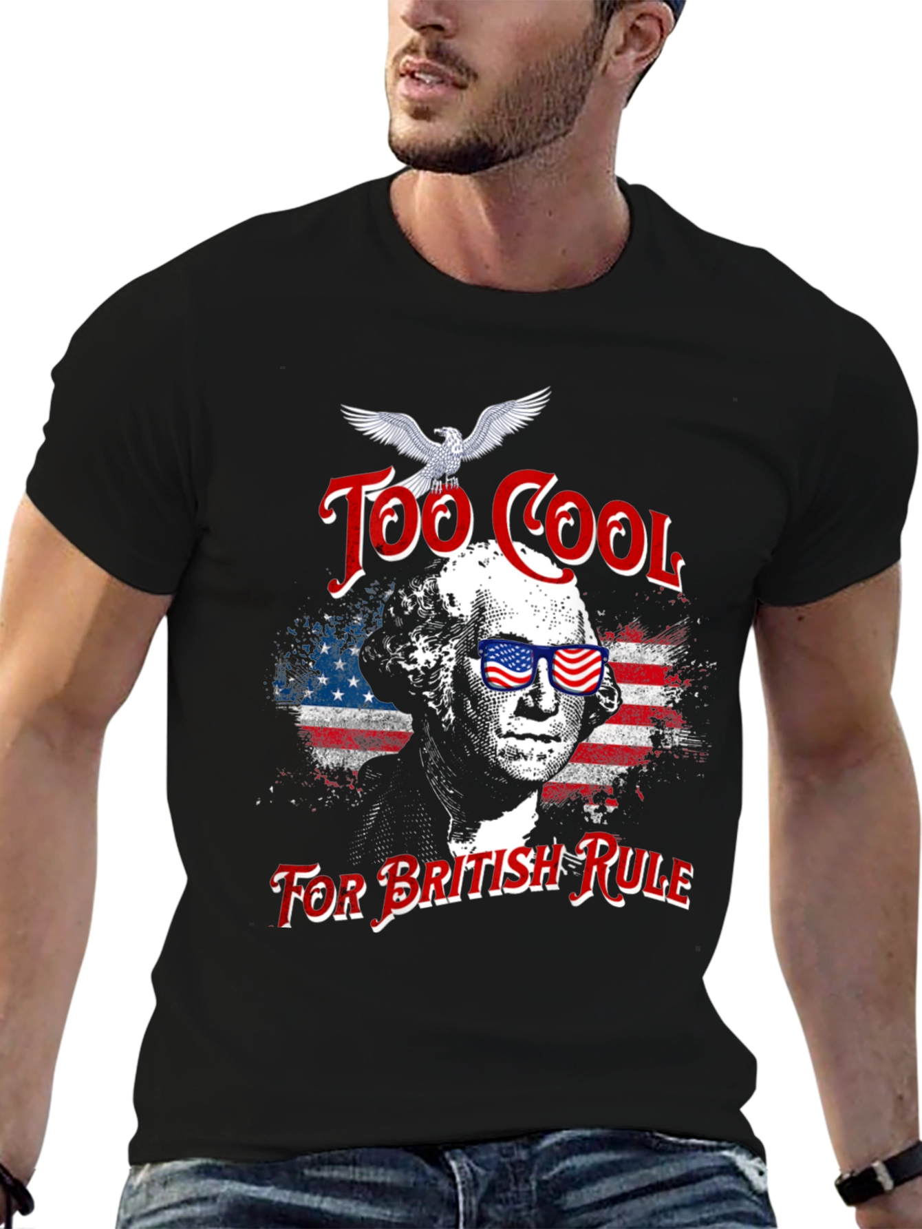 Black Too Cool For British Rule T-Shirt view 6
