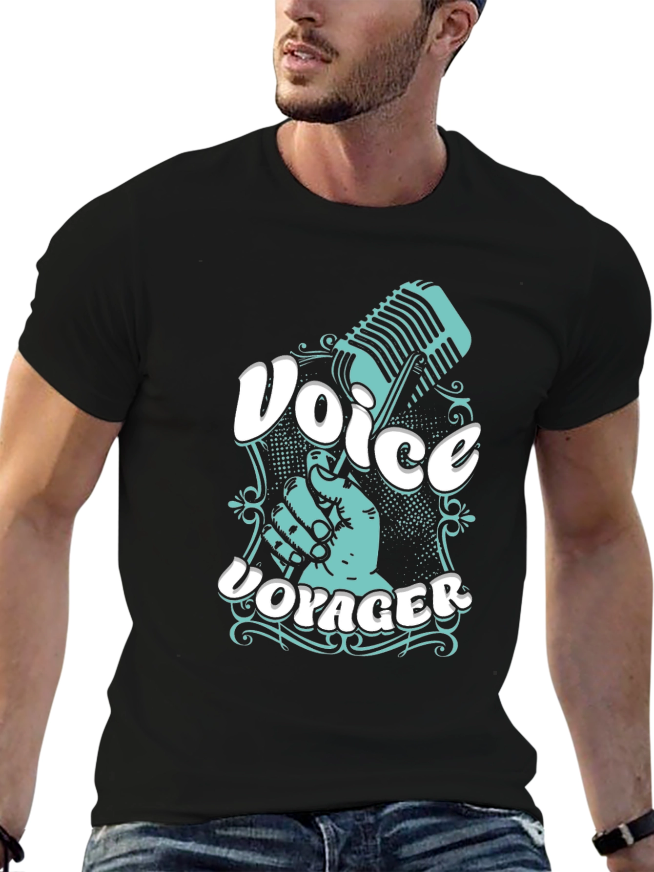 Black Voice Voyager Graphic Tee - Black view 6