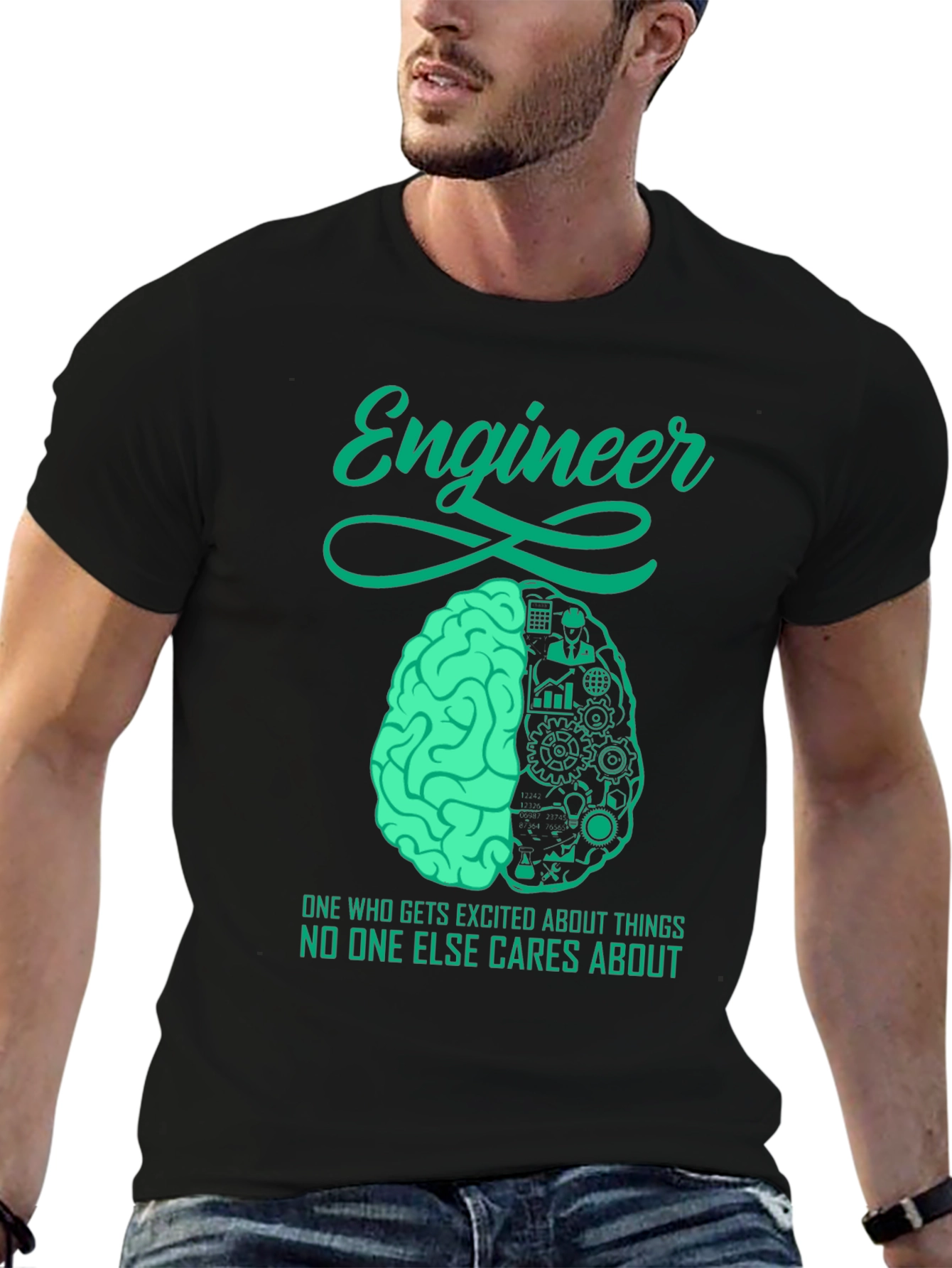 Engineer Brain T-Shirt - Unique Engineering Design - 6