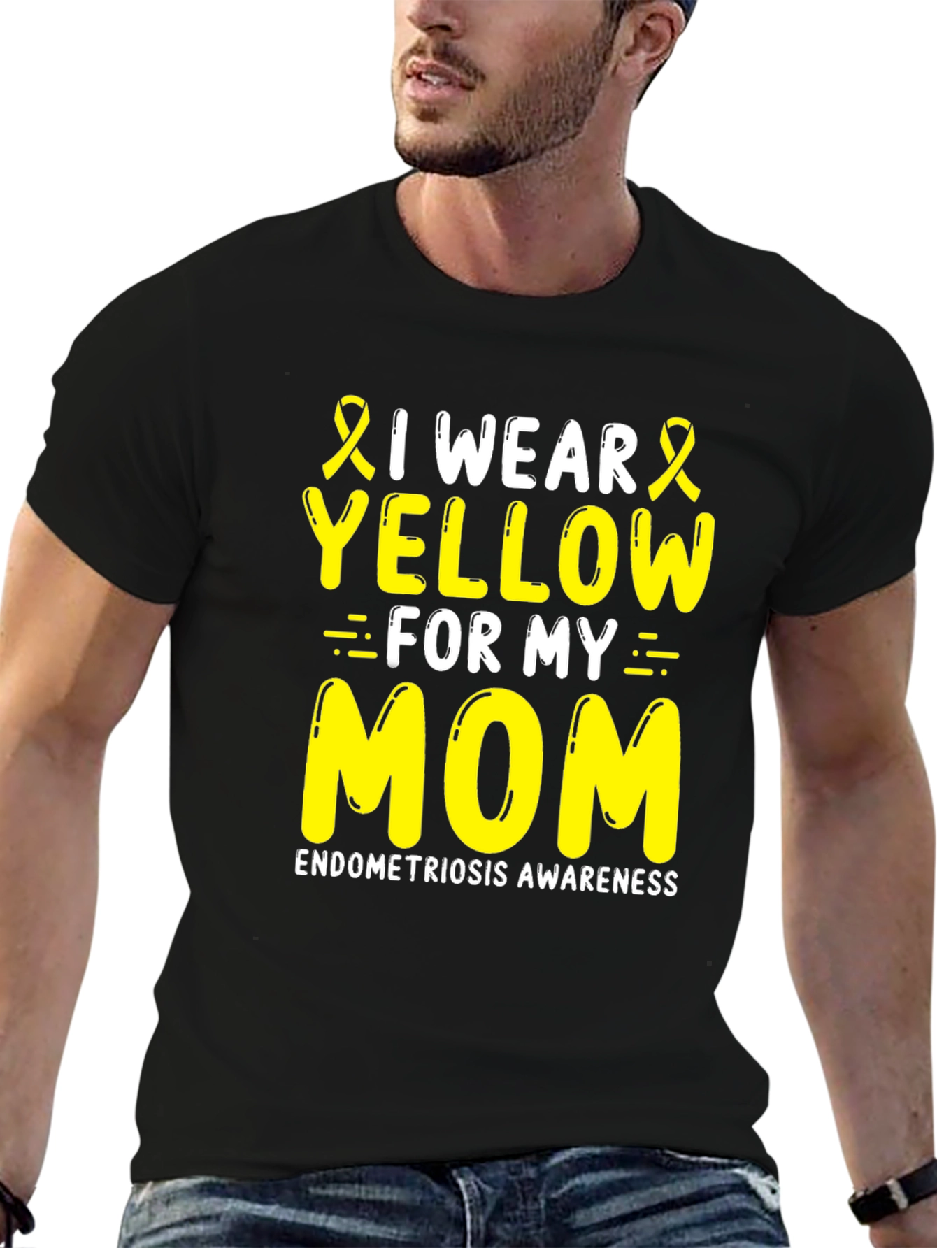 Endometriosis Awareness T-Shirt I Wear Yellow For My Mom - 6