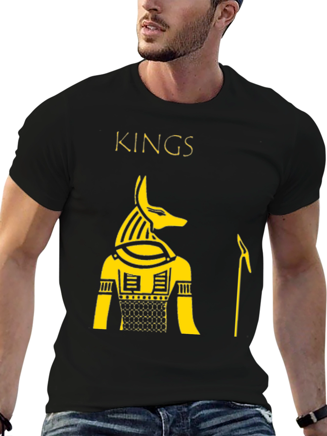 Black Kings Anubis Graphic Tee - Black Cotton T-Shirt view 6