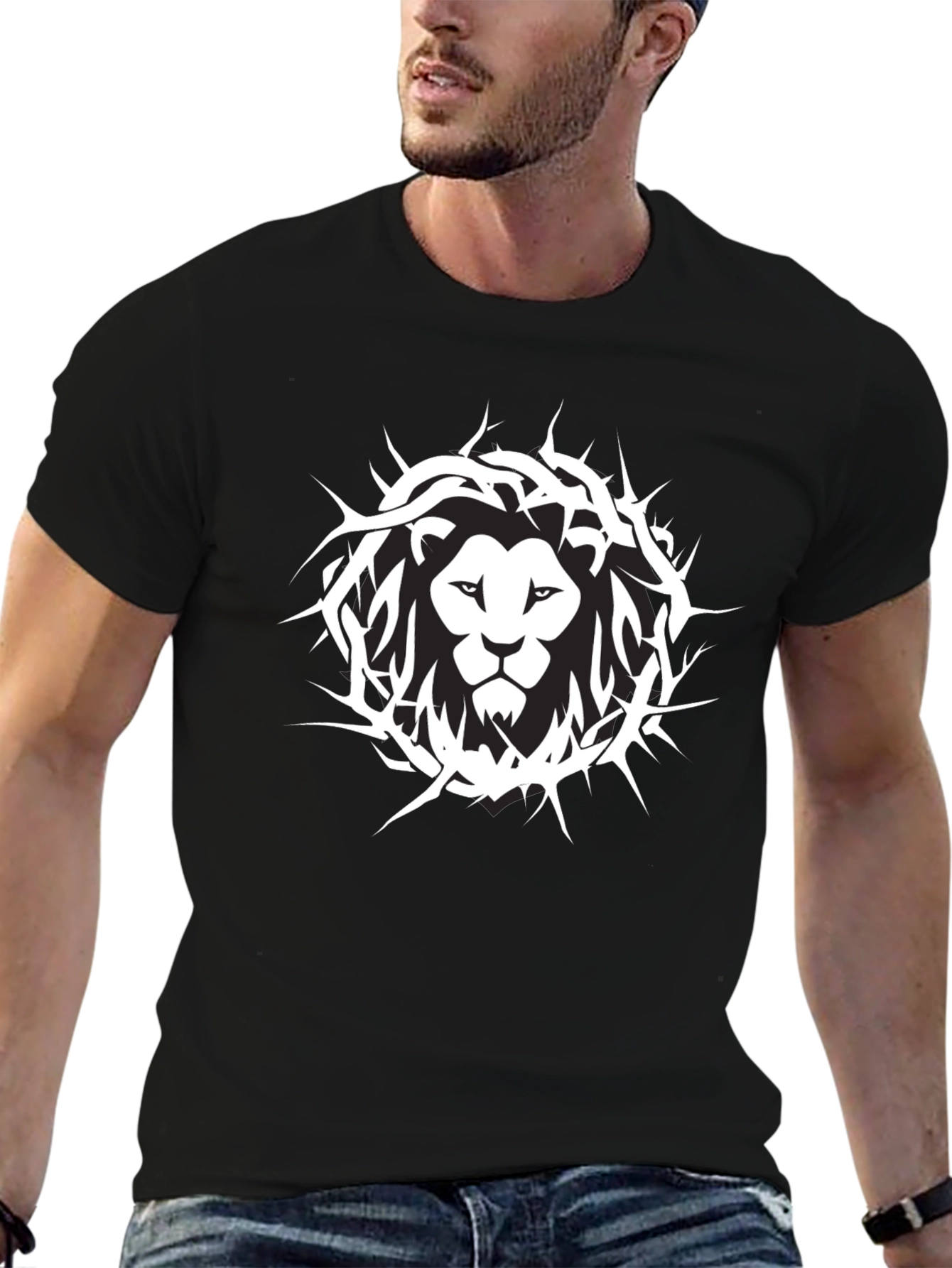Black Lion Crown Graphic Tee - Black view 6