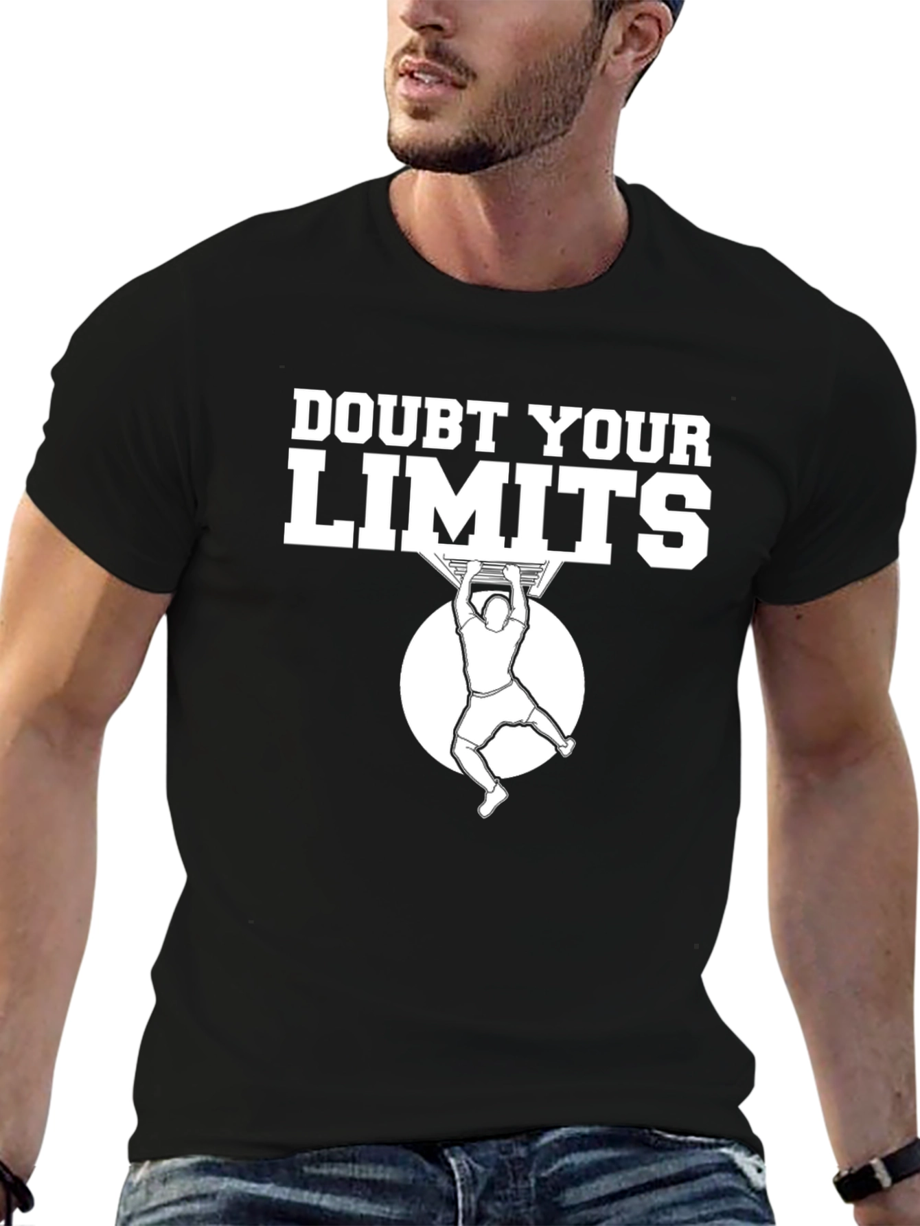 Black Doubt Your Limits Graphic T-Shirt view 6
