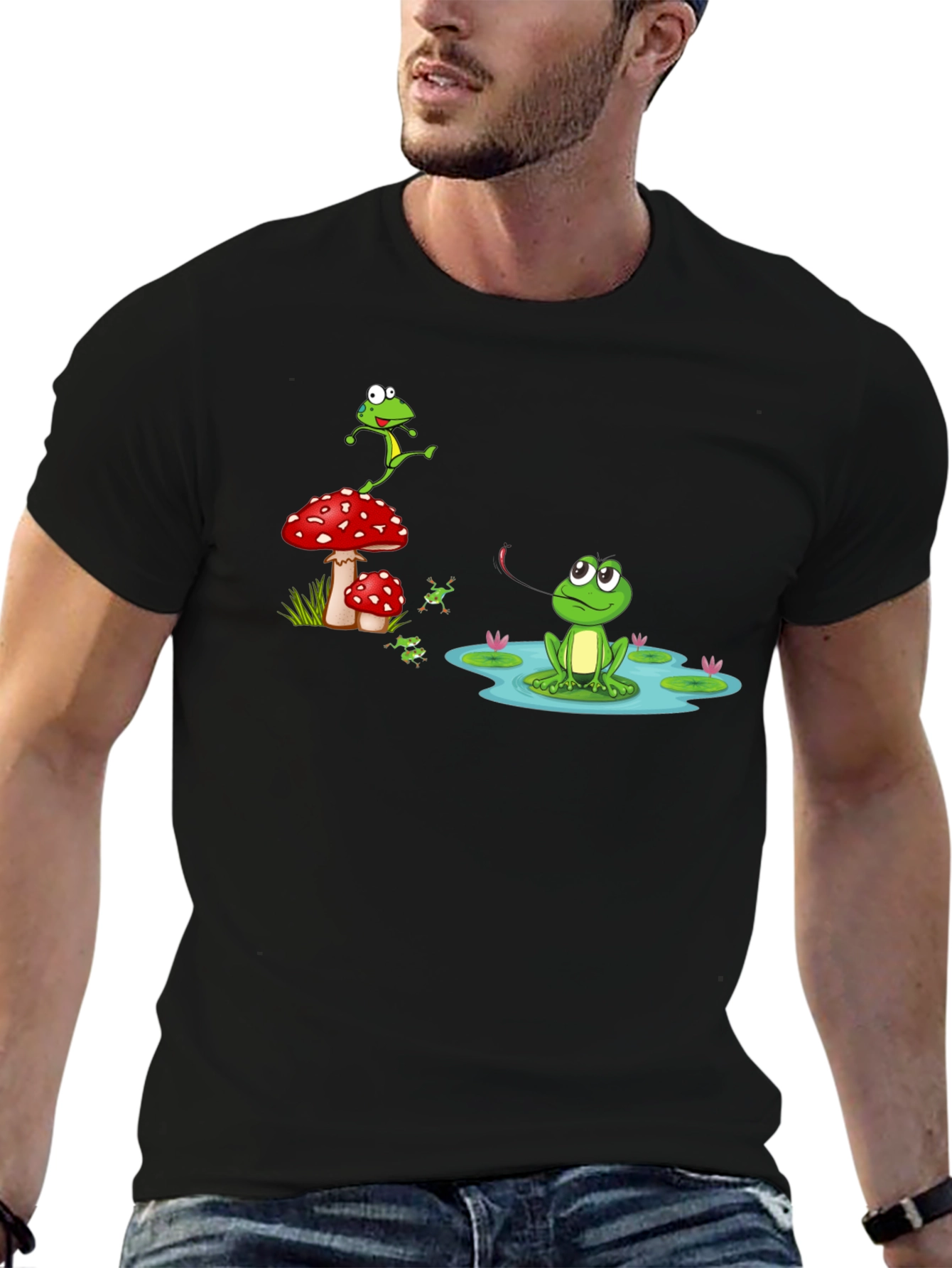 Black Frog Pond Graphic T-Shirt view 6