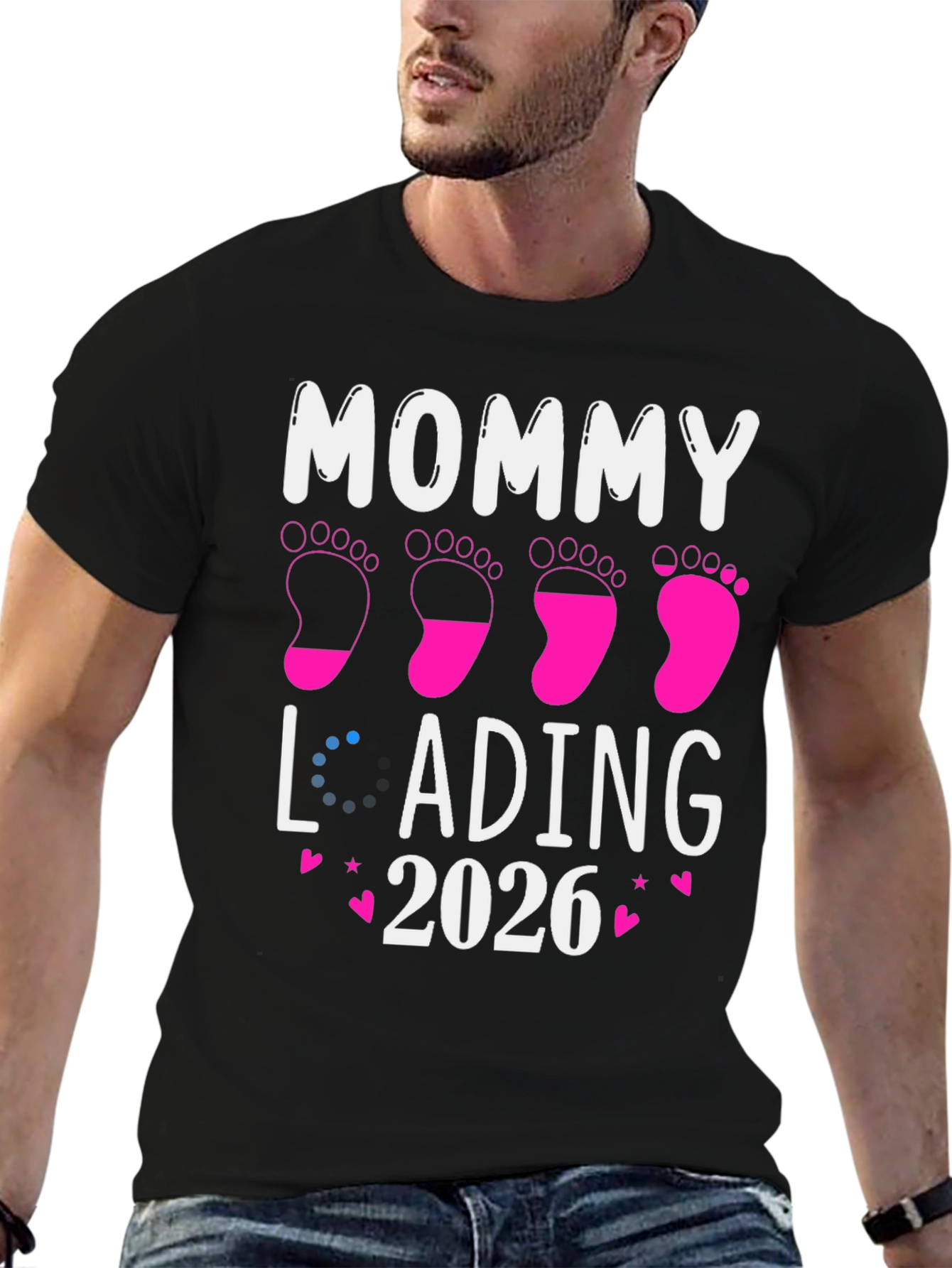 Mommy Loading 2026 Pregnancy Announcement T-Shirt - 6