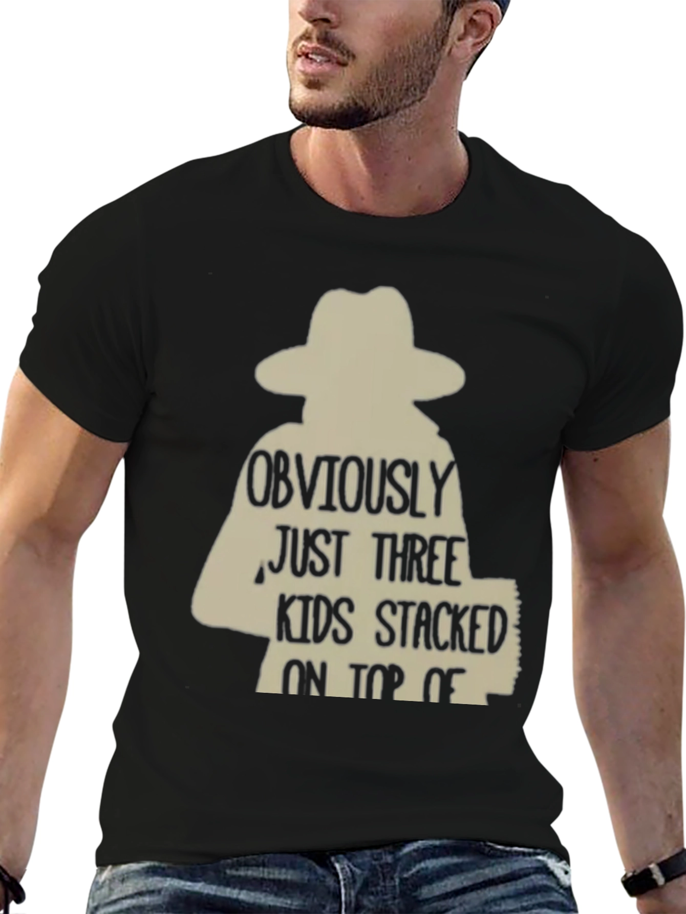 Black Obviously Three Kids T-Shirt view 6