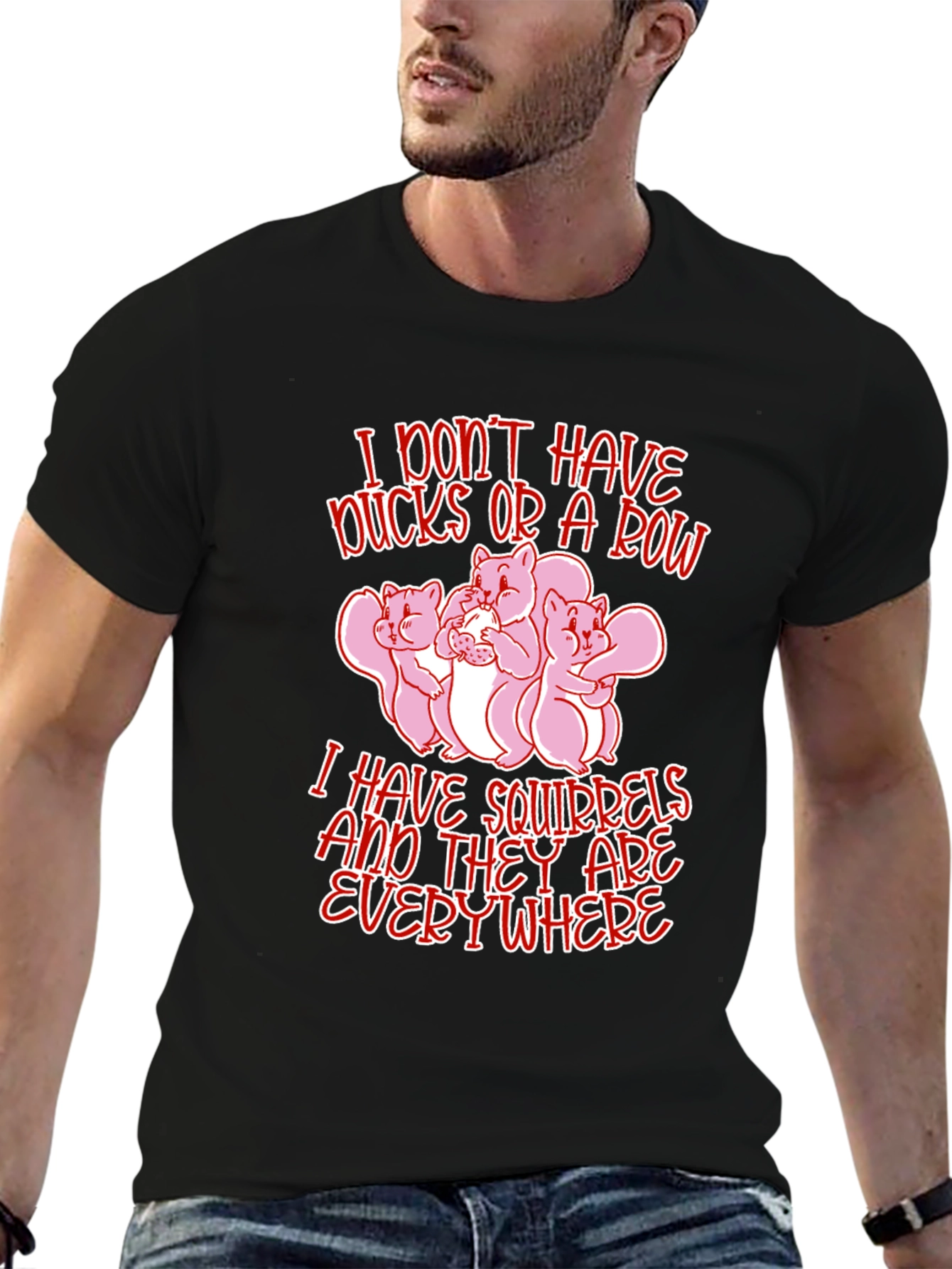 Black Squirrels Everywhere Funny Graphic Tee view 6