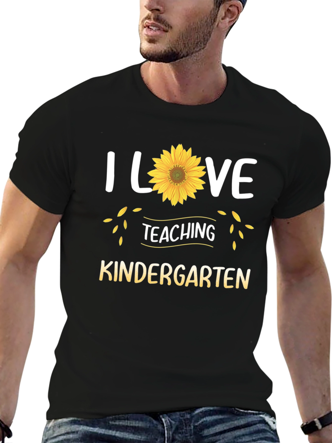 I Love Teaching Kindergarten Sunflower T-Shirt - 6