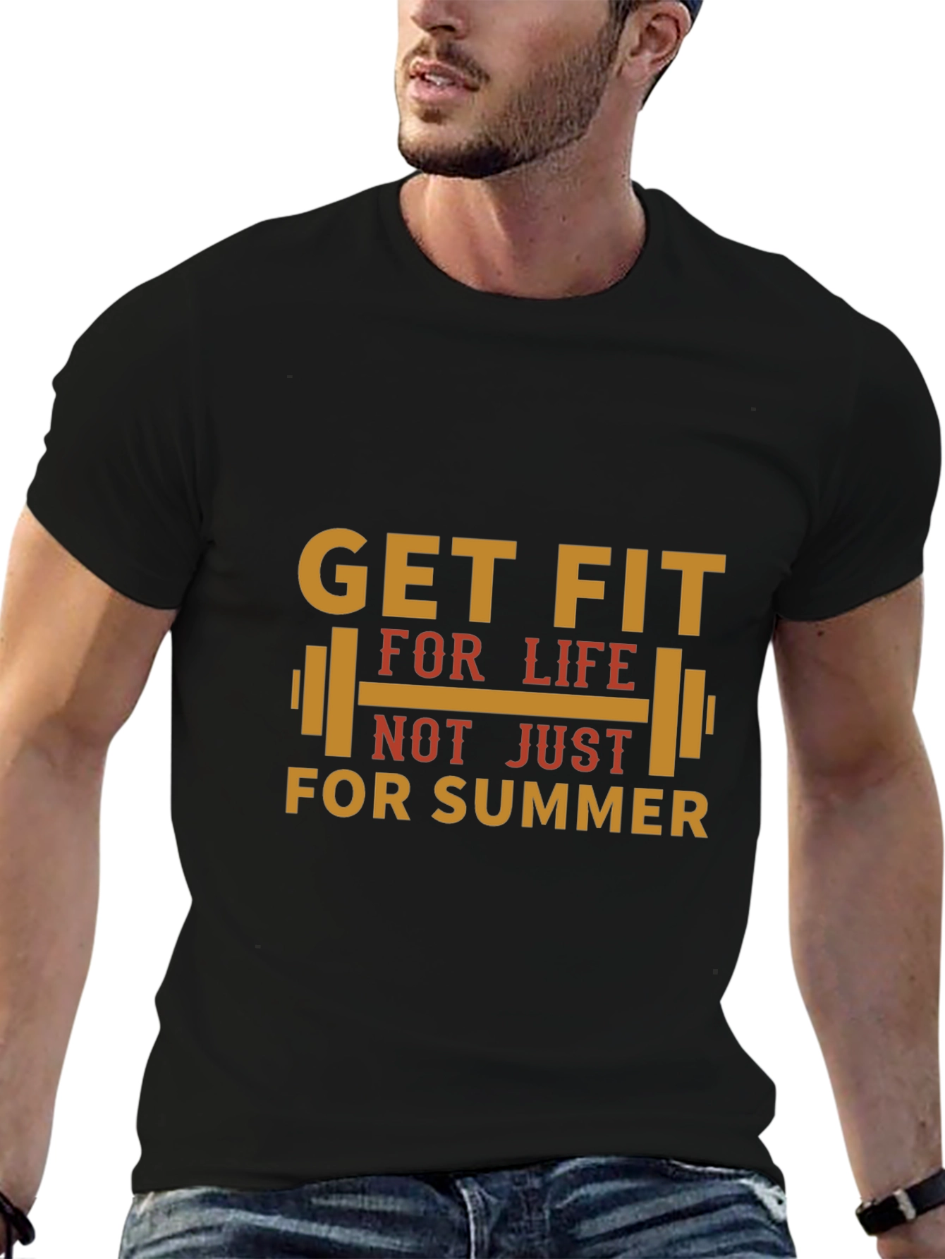 Black Get Fit For Life T-Shirt view 6
