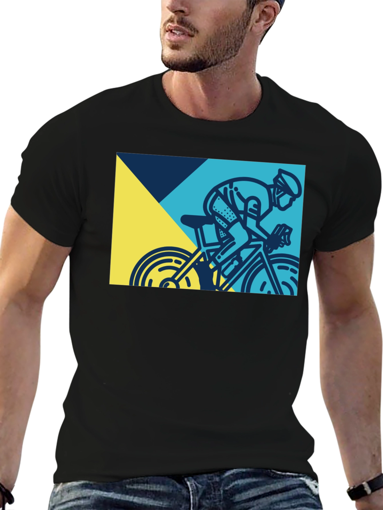 Cycling Graphic Tee - Men's Black T-Shirt - 6