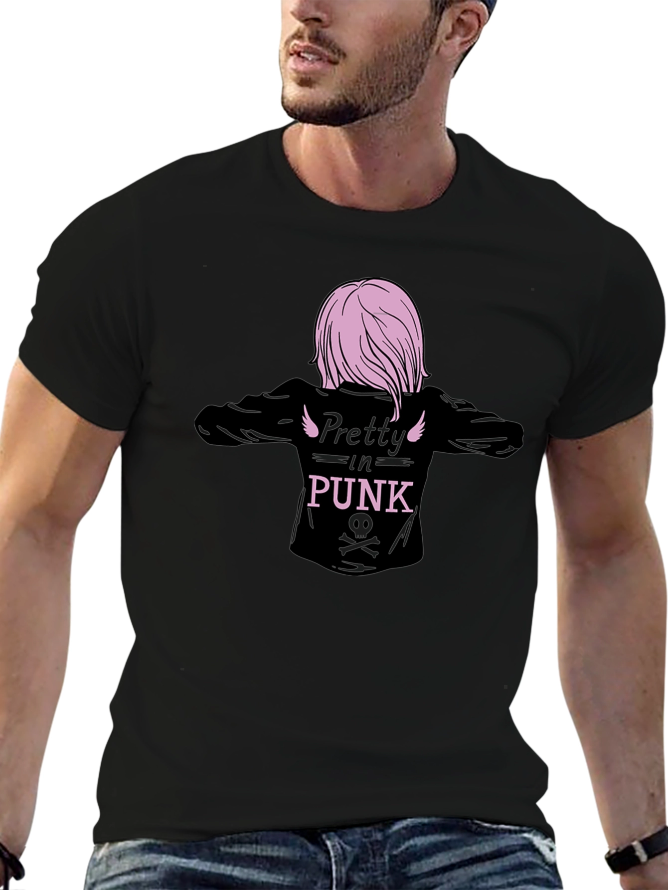 Black Pretty in Punk Graphic T-Shirt view 6
