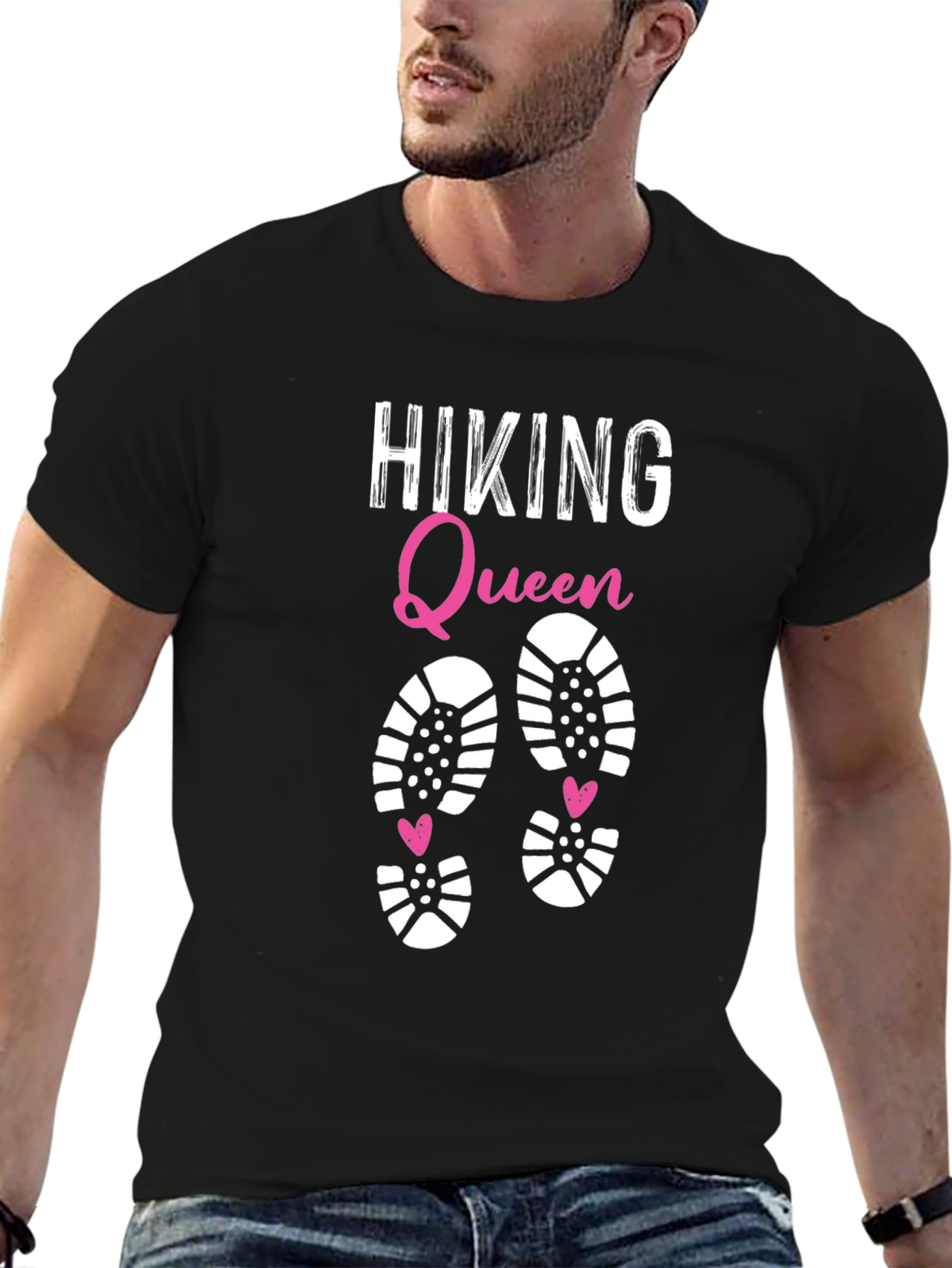 Black Hiking Queen Graphic Tee - Black view 6