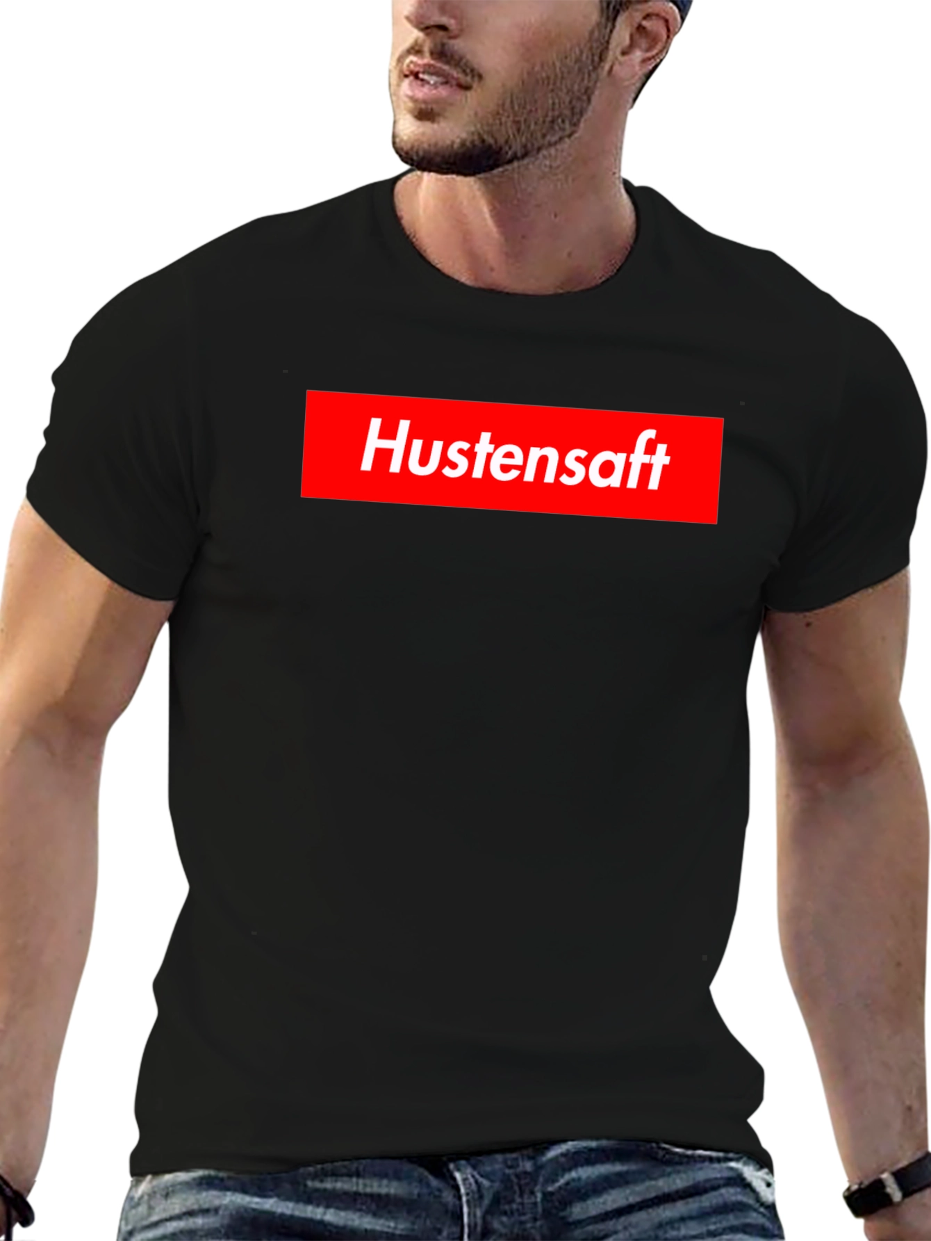 Black Hustensaft Black T-Shirt - Novelty Graphic Tee view 6