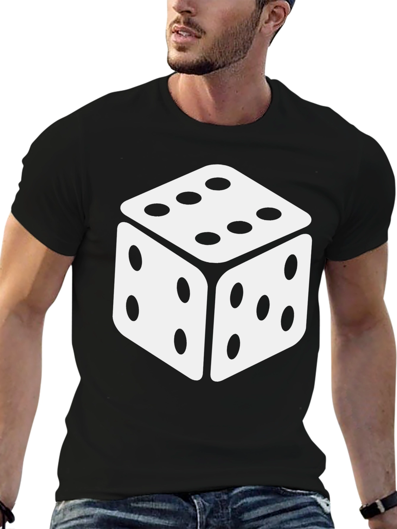Black Dice Graphic Tee - Stylish Casual Wear view 6
