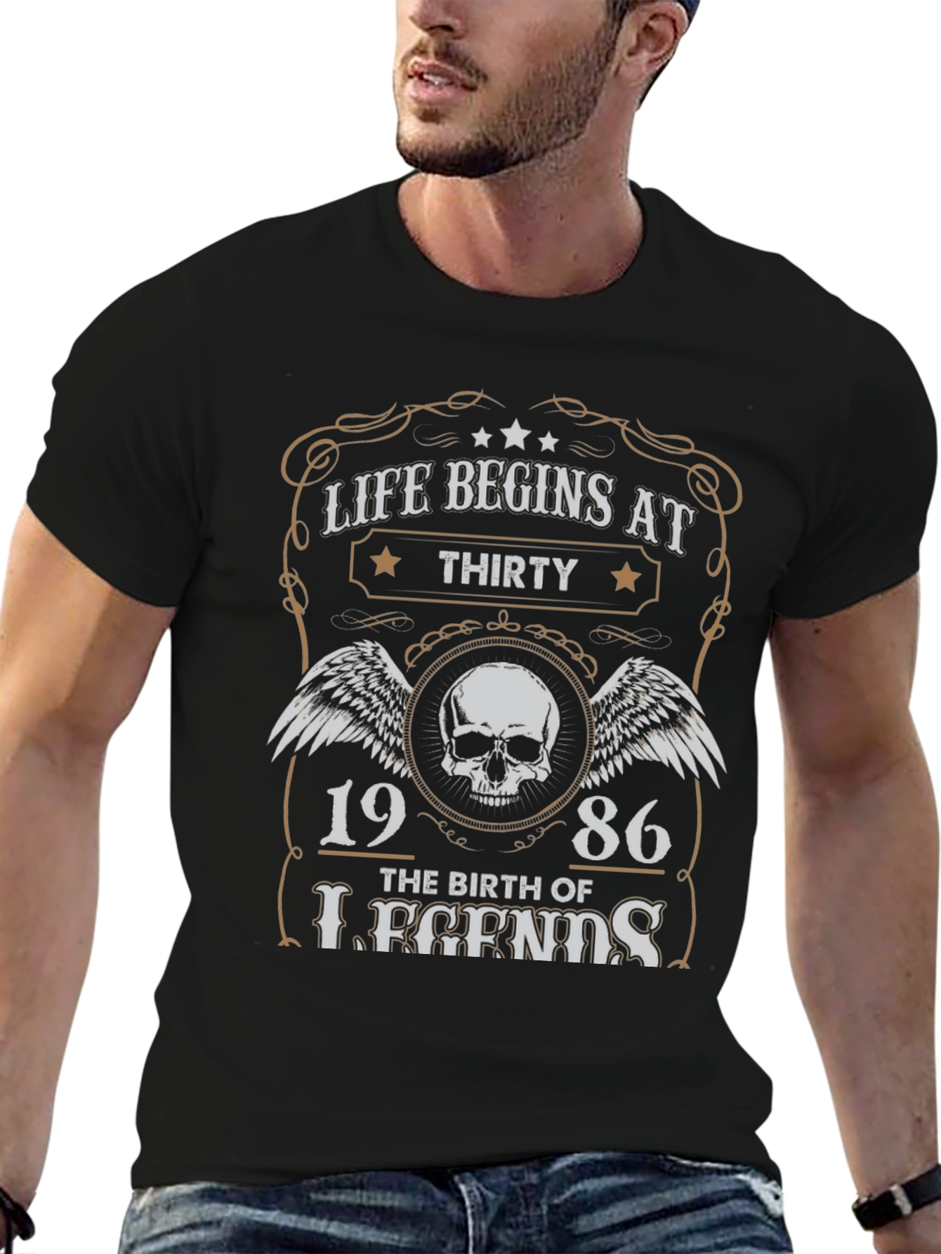 Black Life Begins At Thirty Birthday T-Shirt view 6