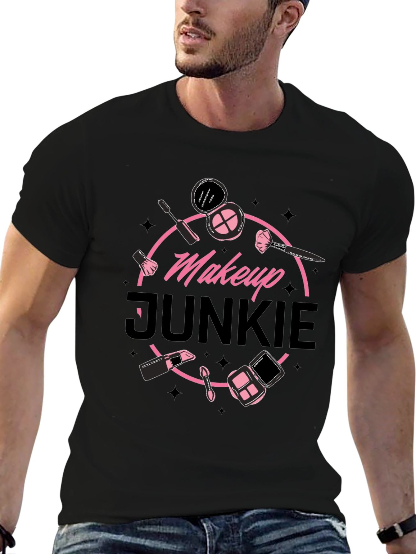 Black Makeup Junkie T-Shirt view 6