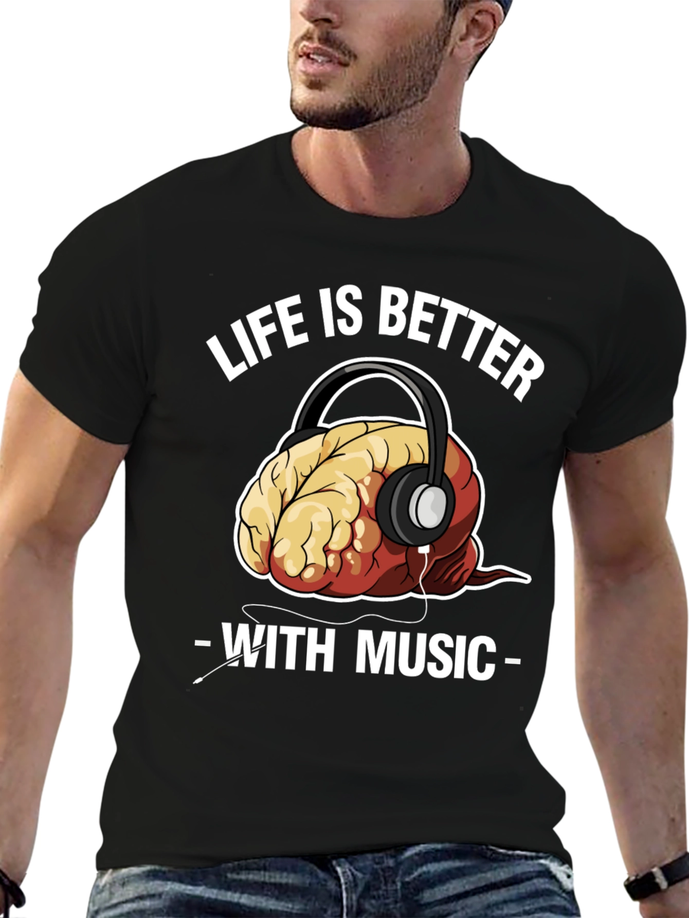 Black Life is Better with Music T-Shirt view 6