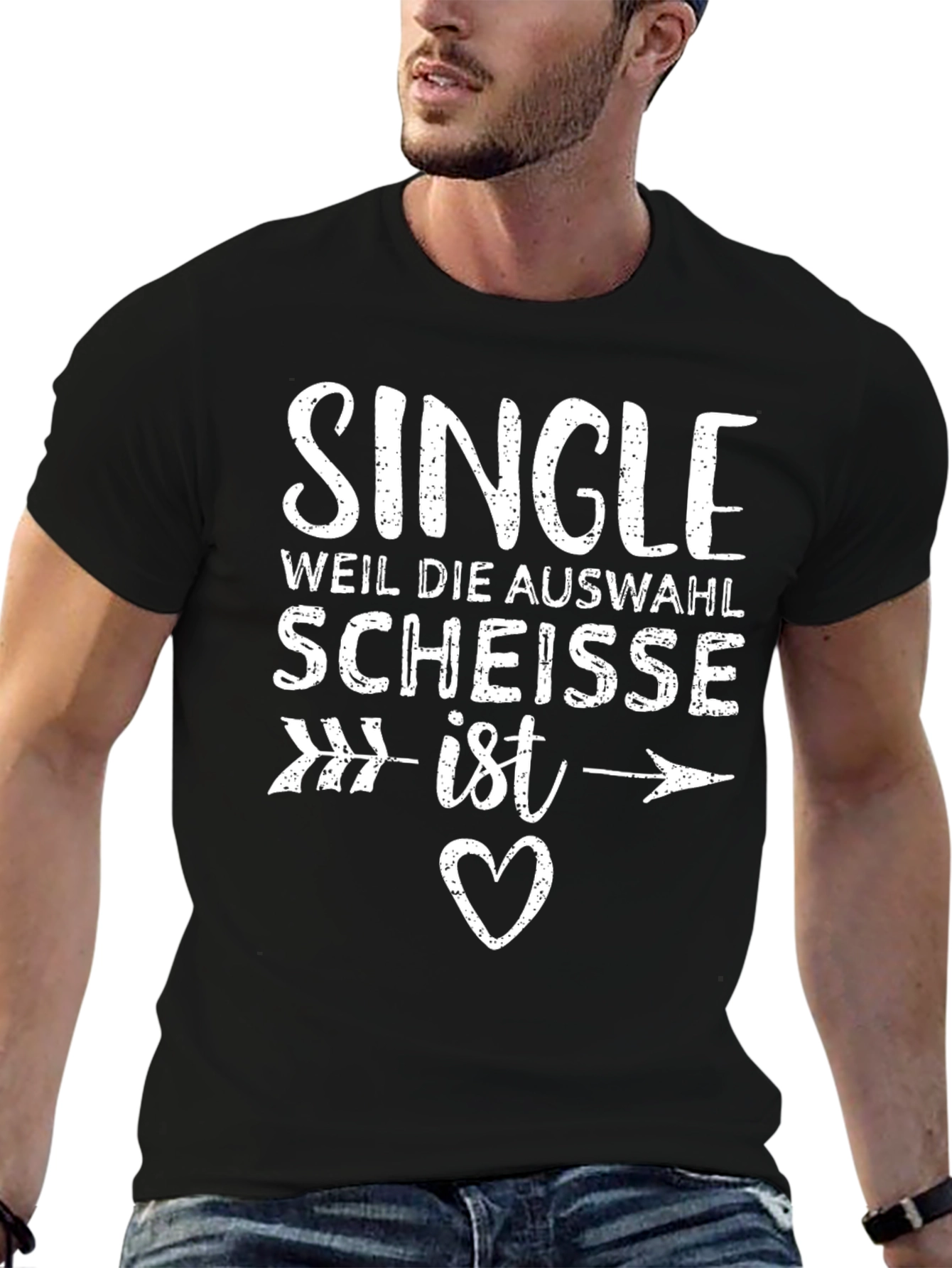 Black Single Because The Selection Is Sh*t T-Shirt view 6